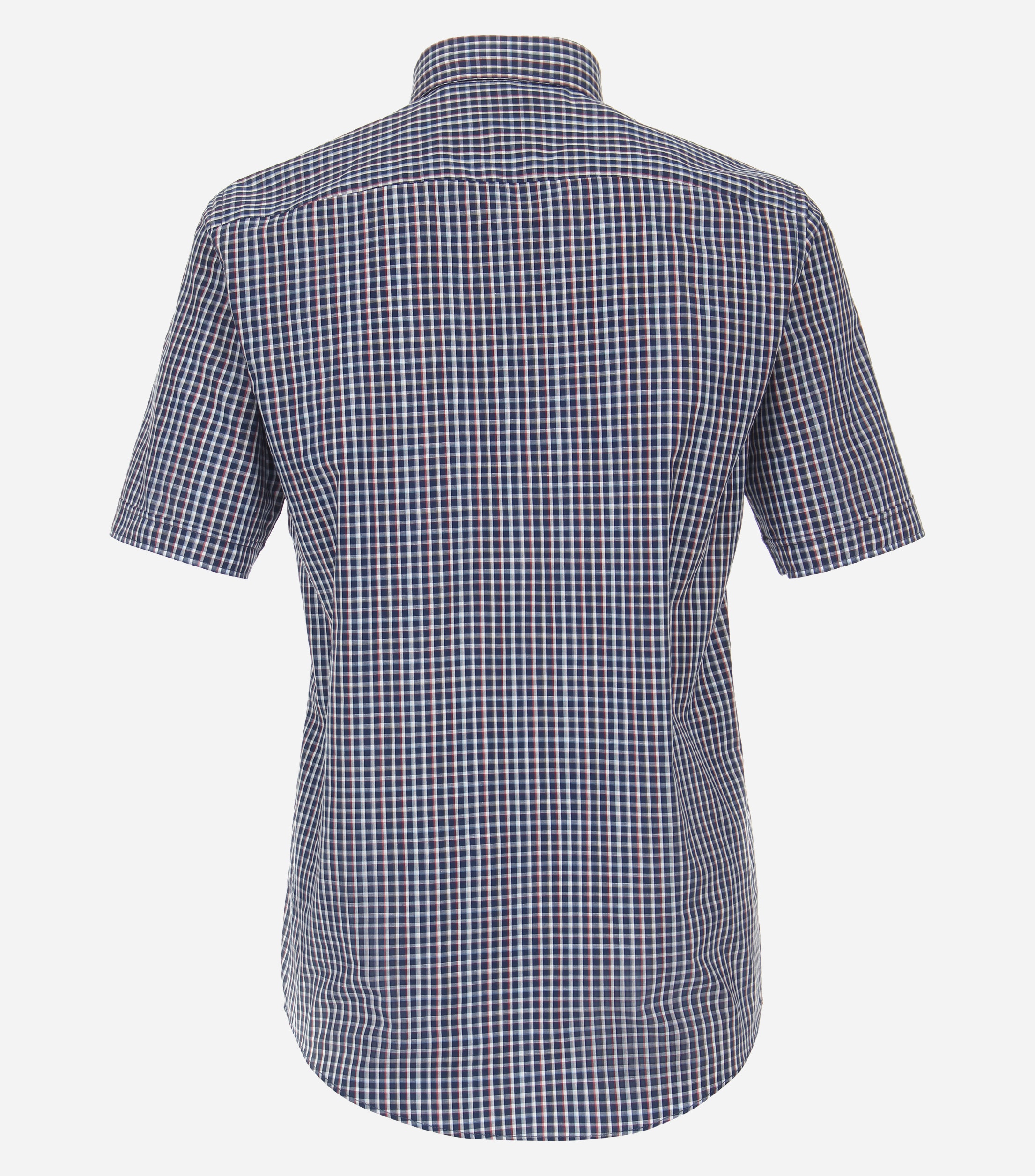 CASA MODA Sport casual fit overhemd, korte mouw, chambray, rood geruit