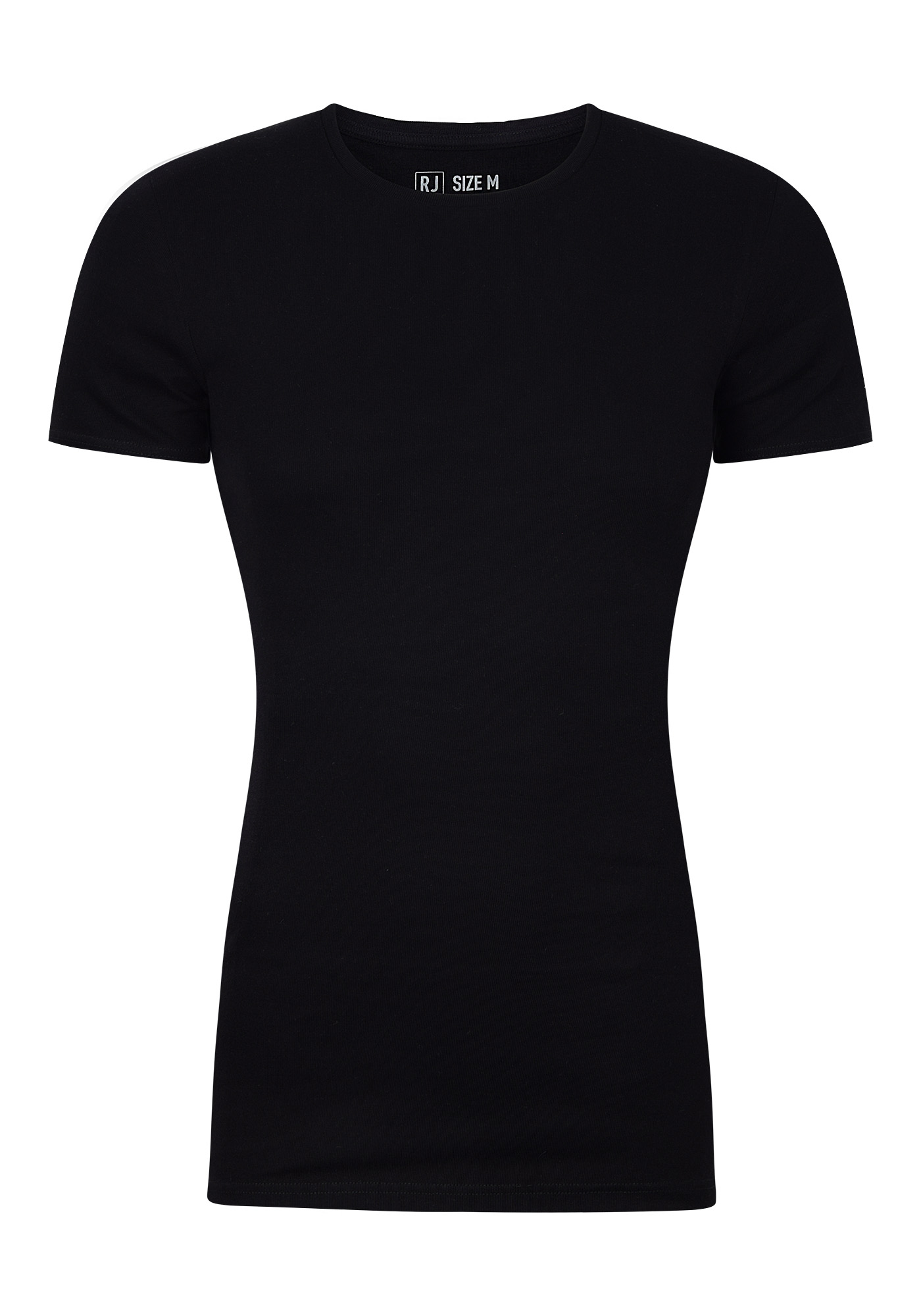RJ Bodywear Everyday Groningen T-shirts (2-pack), heren rib T-shirts O-hals, zwart