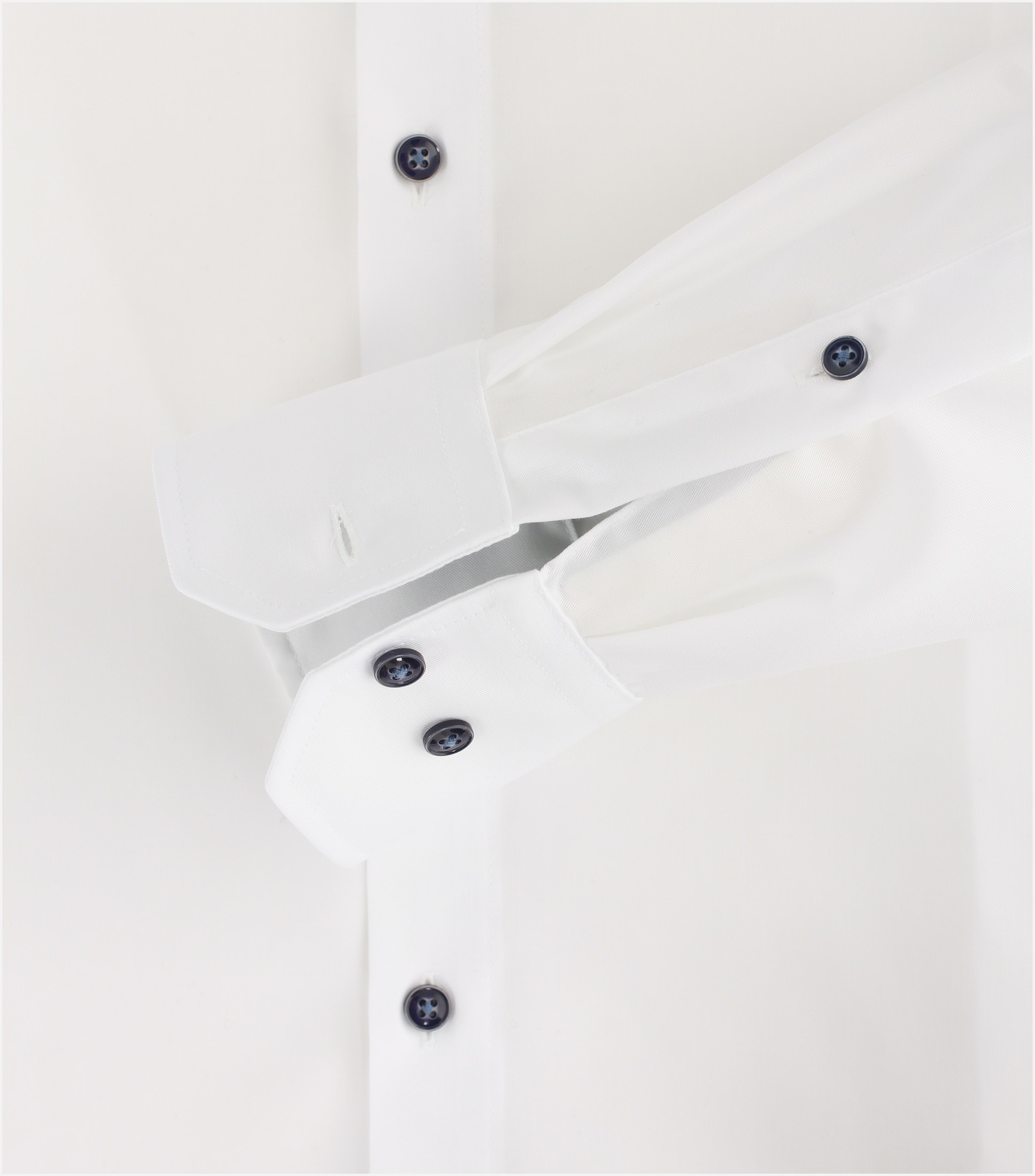 VENTI modern fit overhemd, mouwlengte 72 cm, dobby, wit