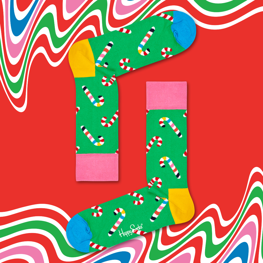 Happy Socks Candy Cane Sock, unisex sokken