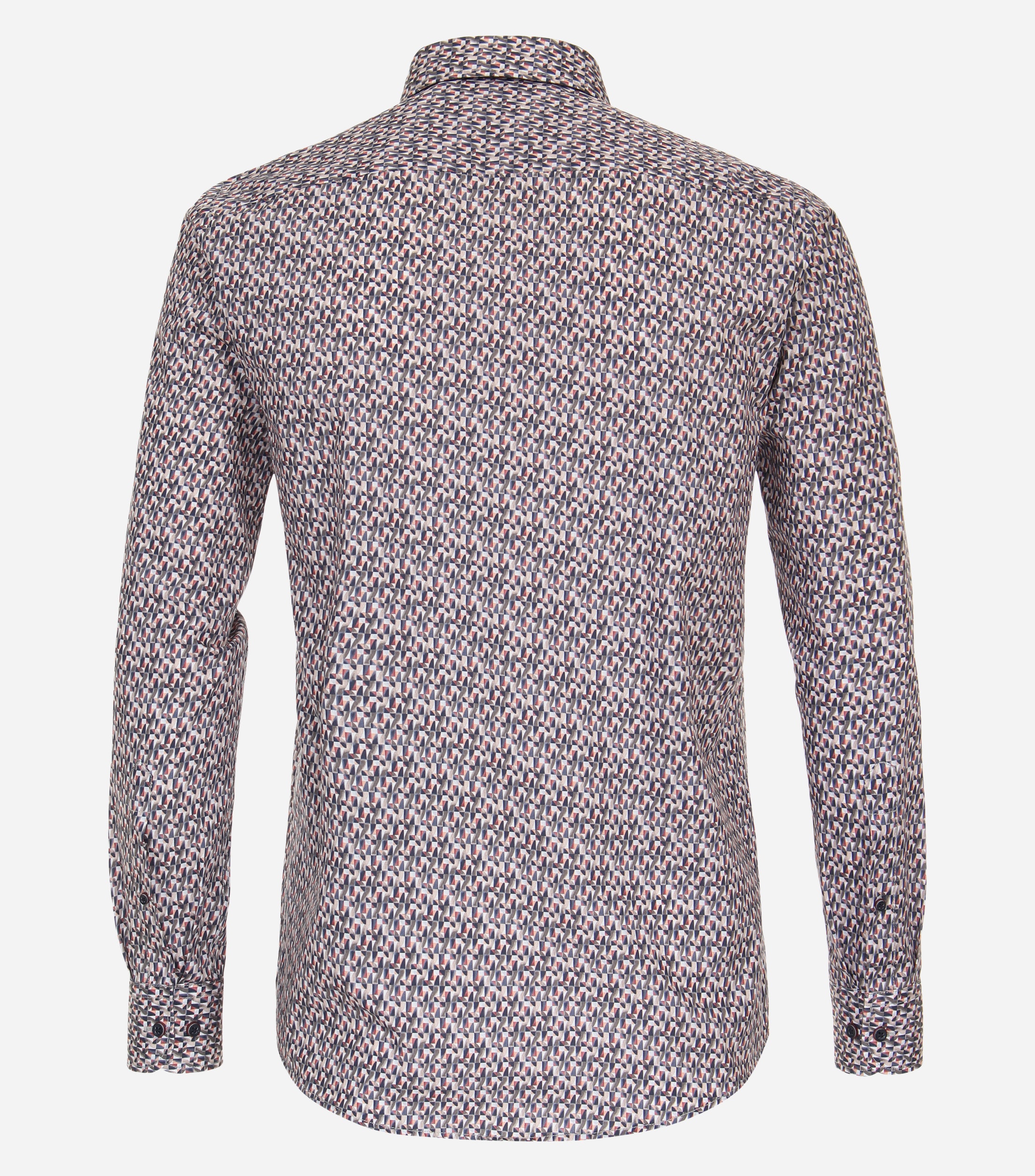 CASA MODA Sport casual fit overhemd, popeline, antraciet dessin