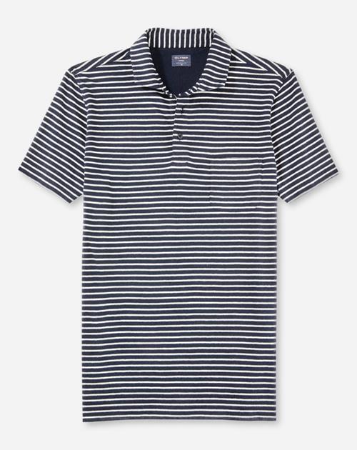 OLYMP Casual modern fit polo, marineblauw