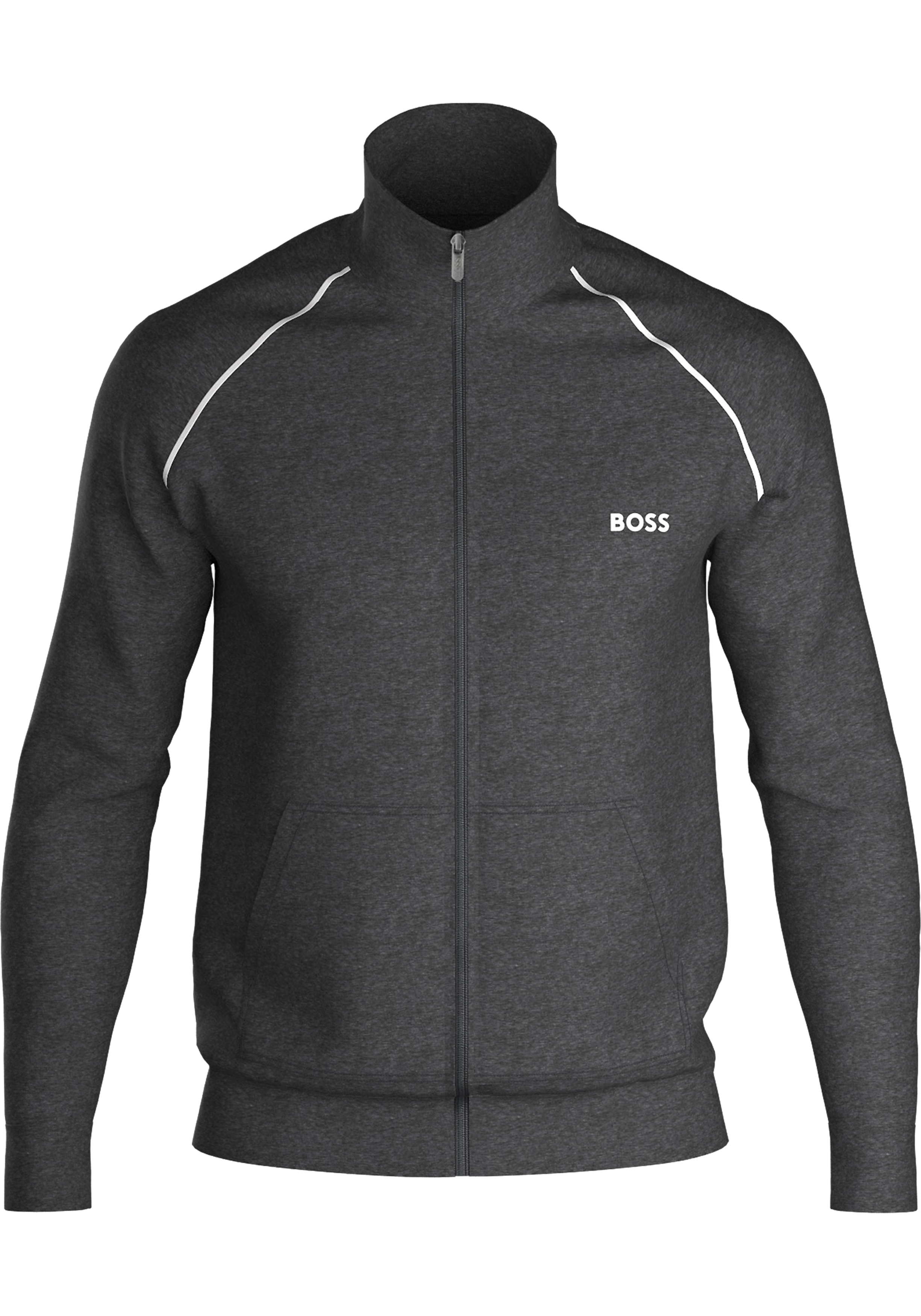 BOSS Mix&Match Jacket, heren lounge vest, donkergijs