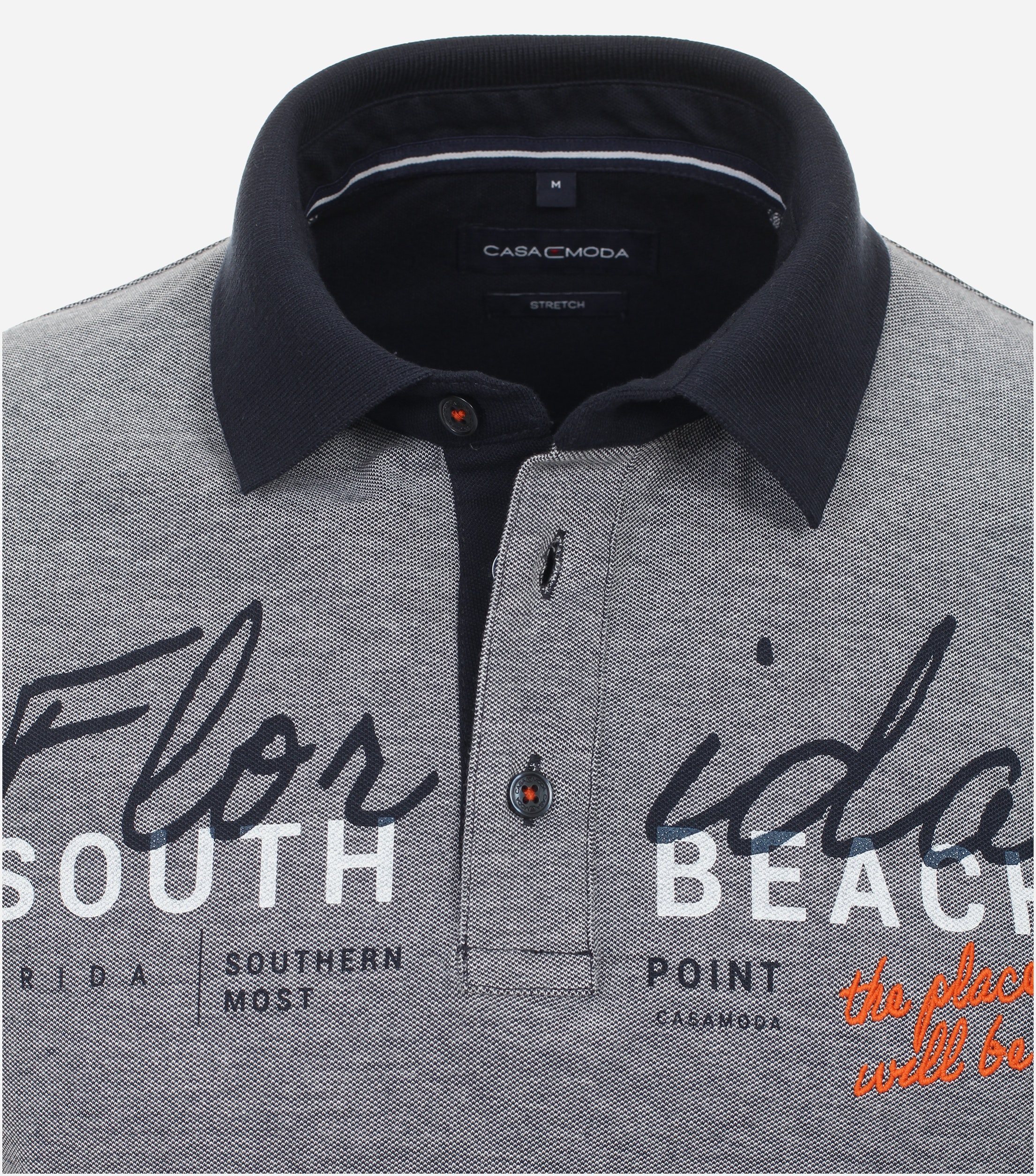 CASA MODA comfort fit heren polo, blauw