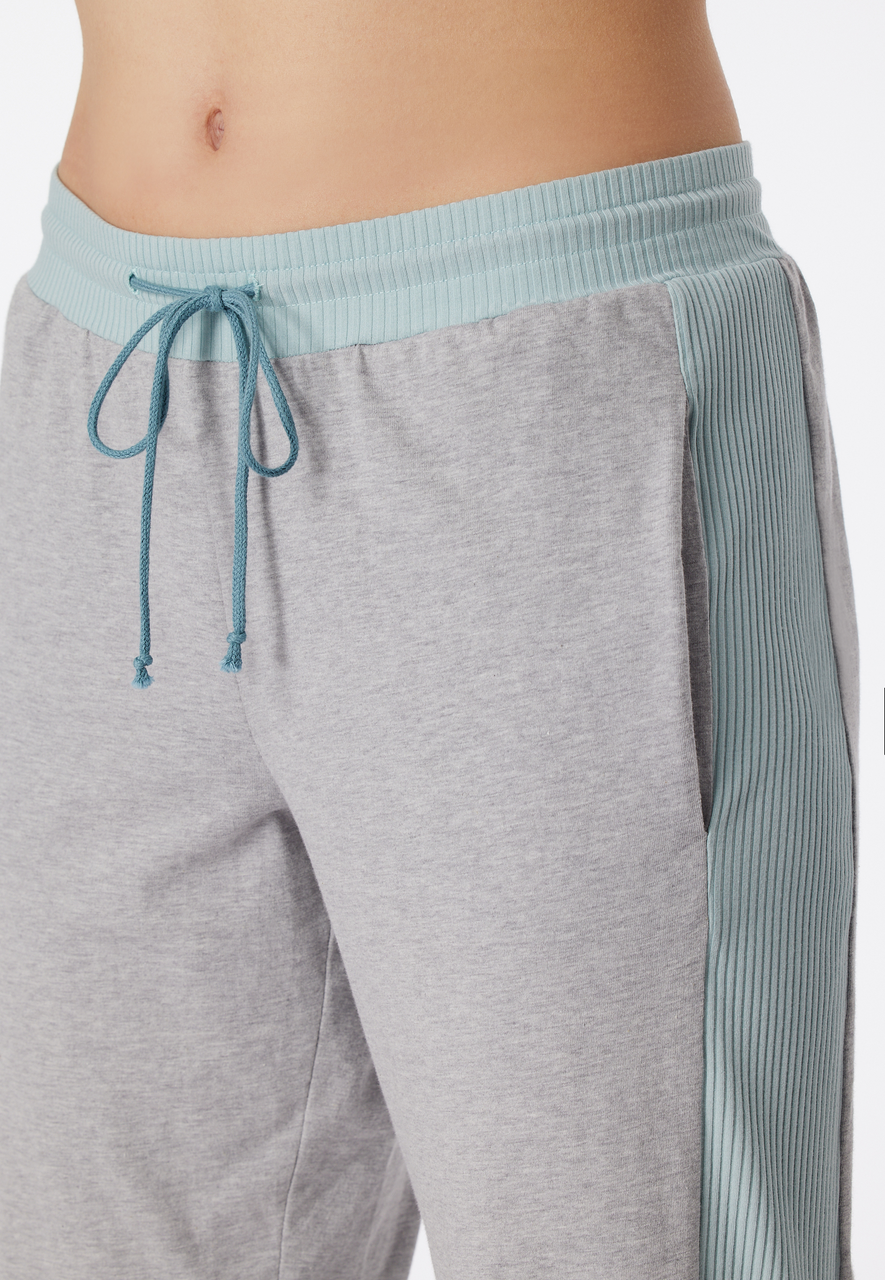 SCHIESSER Casual Nightwear pyjamaset, dames pyjama lang melange biokatoen