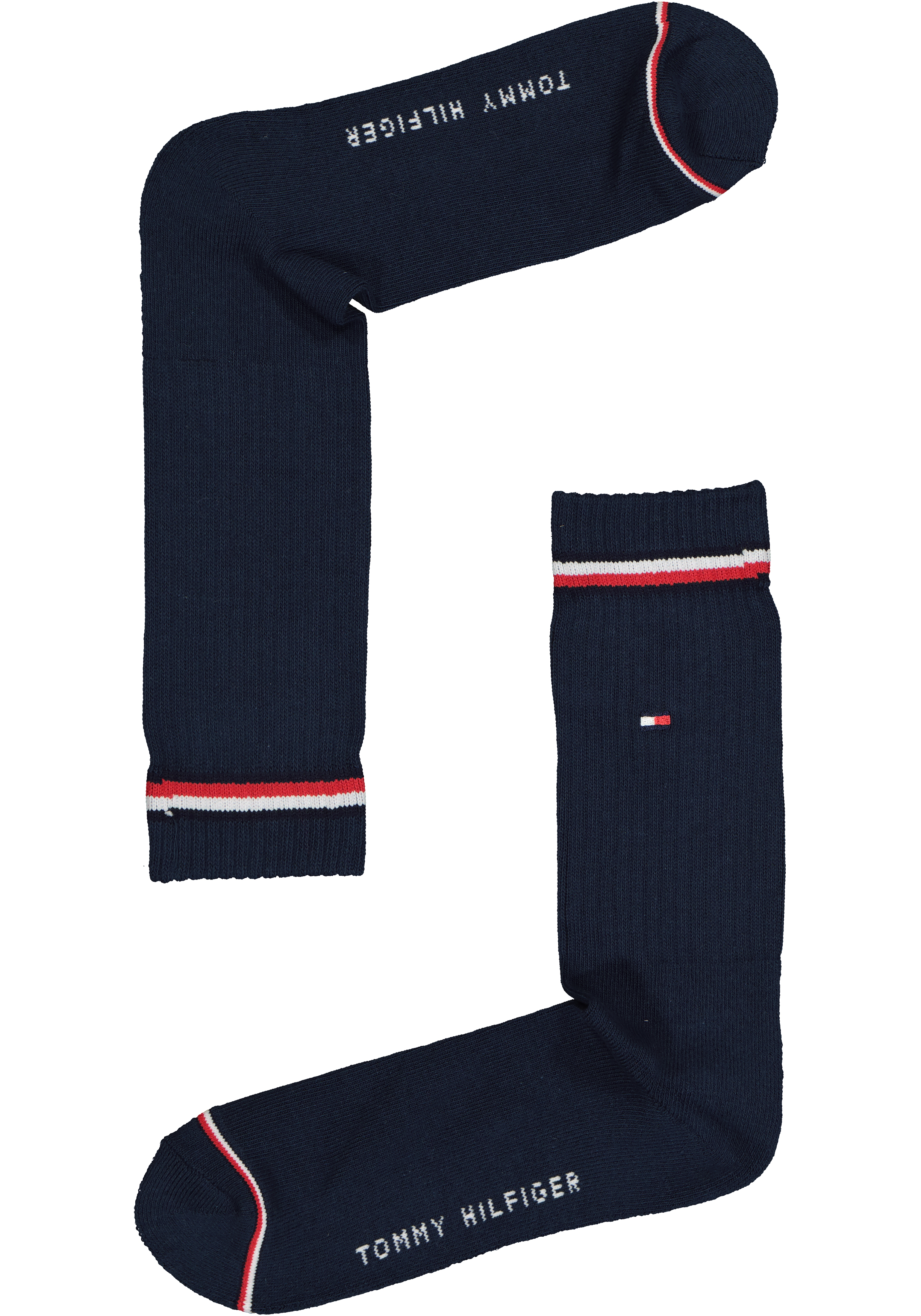Tommy Hilfiger Iconic Sport Socks (2-pack), heren sportsokken katoen, blauw