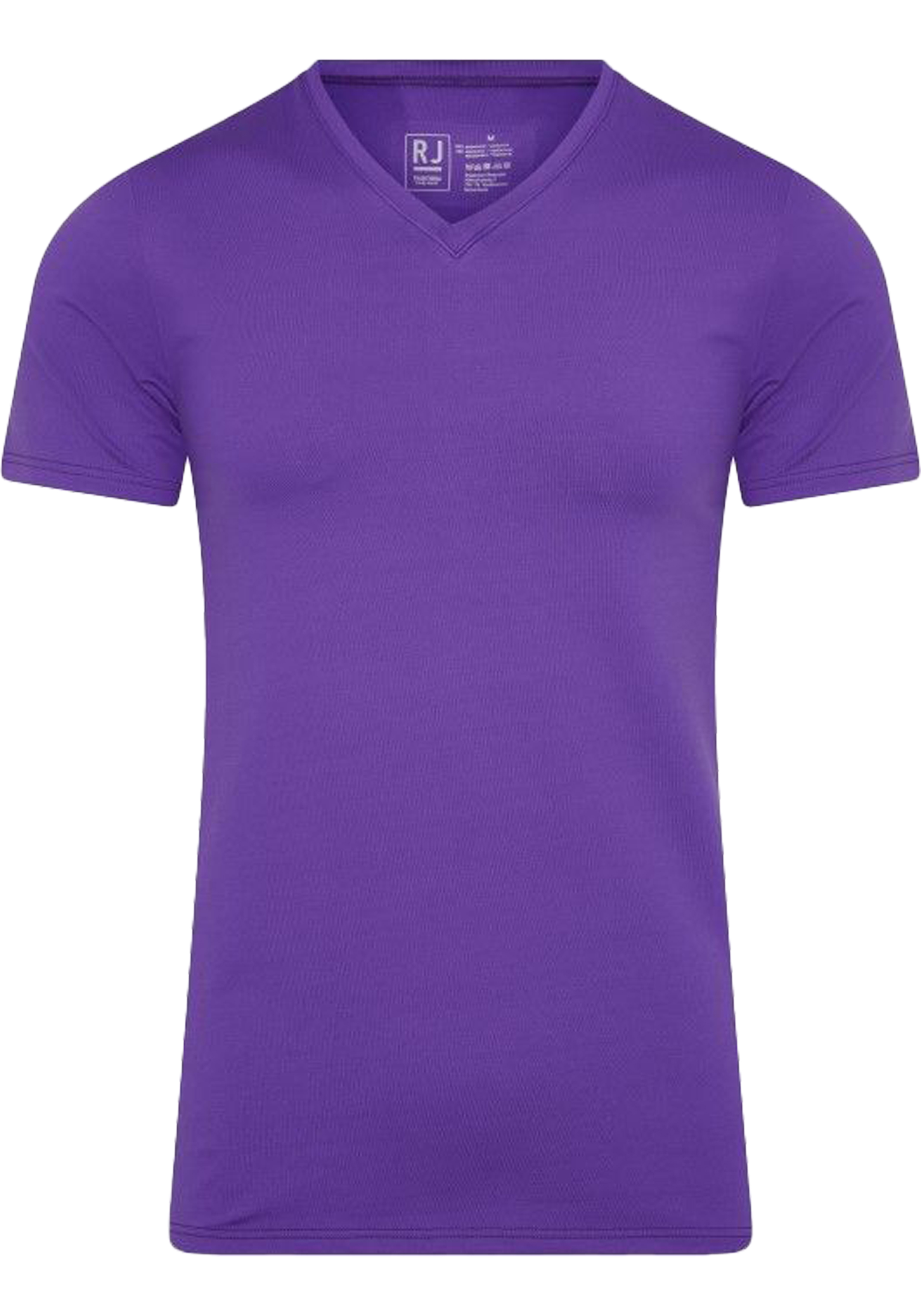 RJ Bodywear Pure Color T-shirt (1-pack), heren T-shirt met V-hals, paars