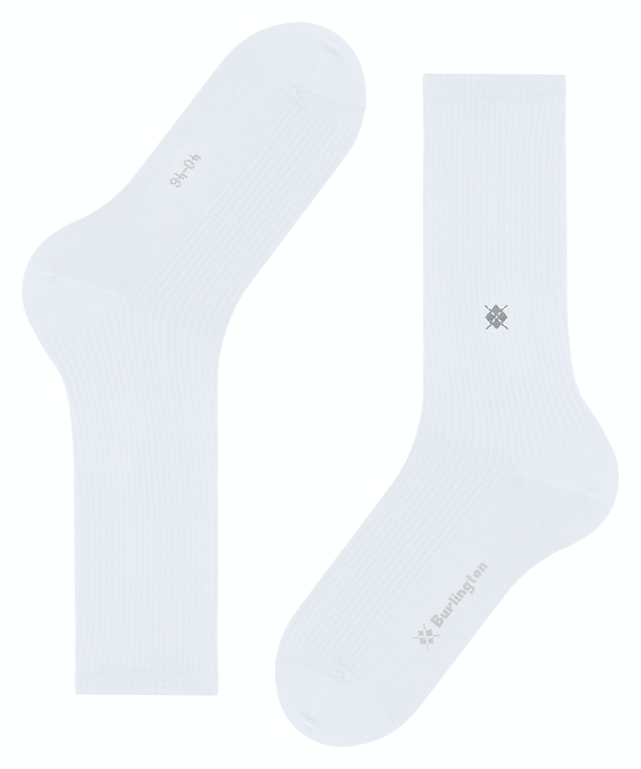Burlington Boston herensokken, wit (white)