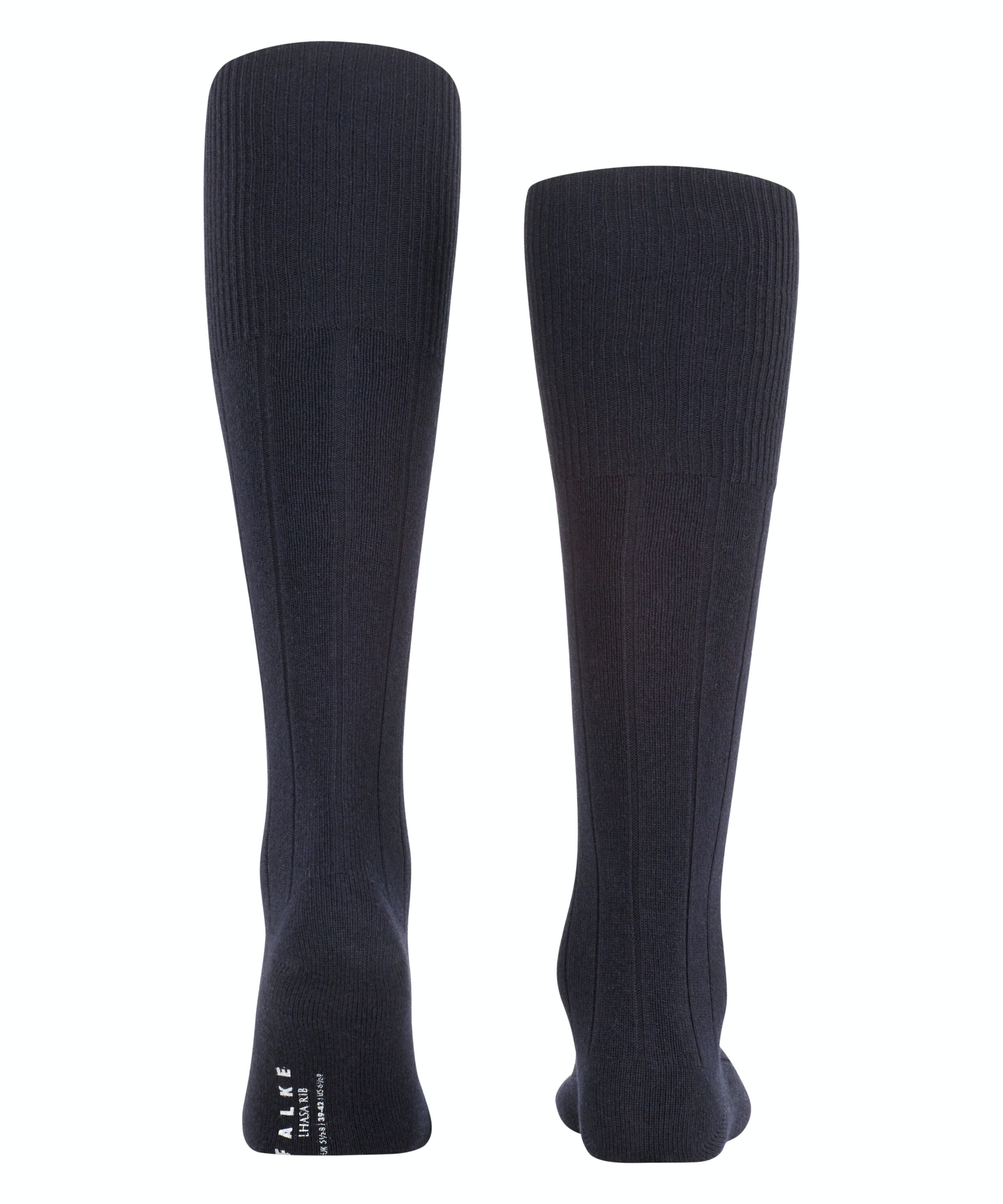 FALKE Lhasa Rib heren kniekousen, donkerblauw (dark navy)