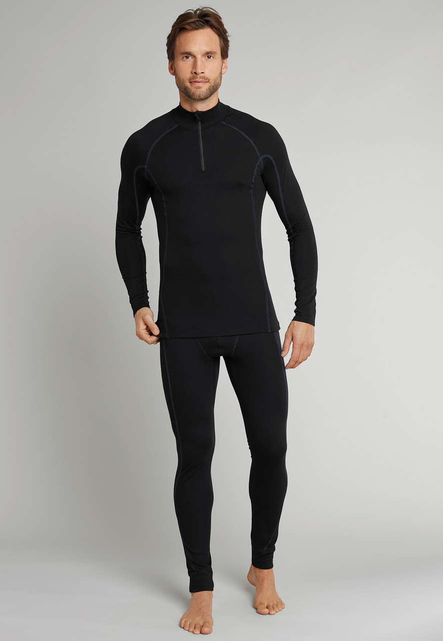 SCHIESSER Sport Thermo Light thermobroek (1-pack), heren lange broek zwart