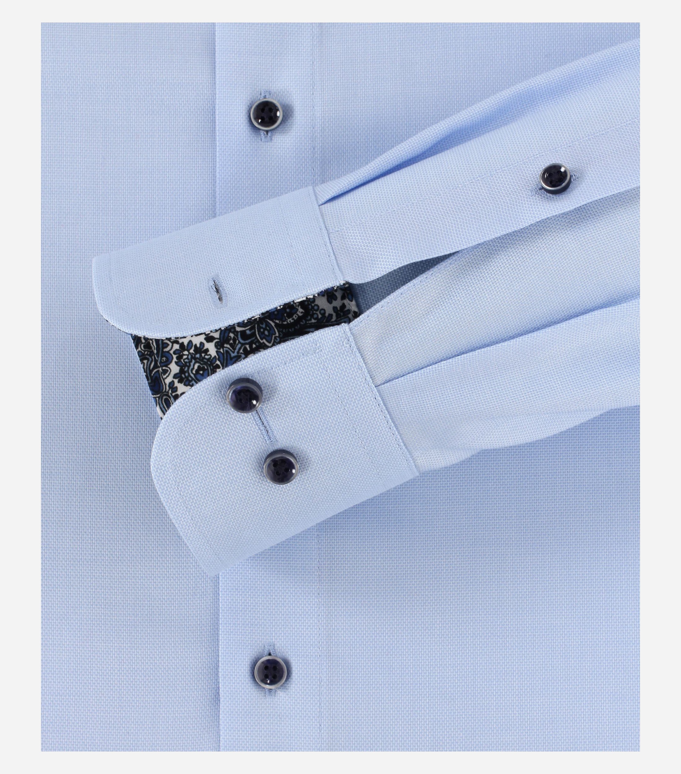 CASA MODA modern fit overhemd, structuur, blauw