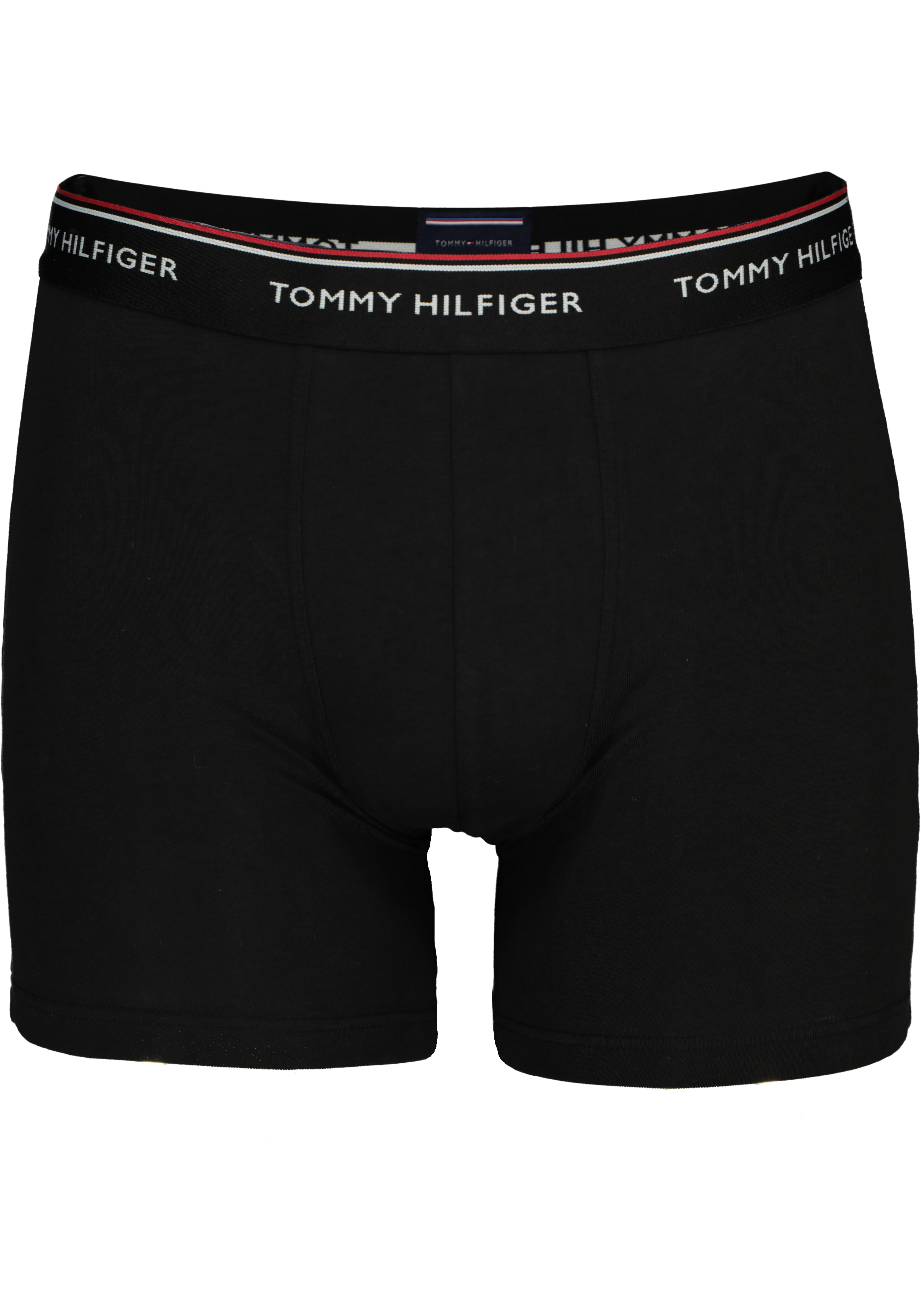 Tommy Hilfiger boxer briefs lang (3-pack), heren boxers lang, zwart, wit en grijs