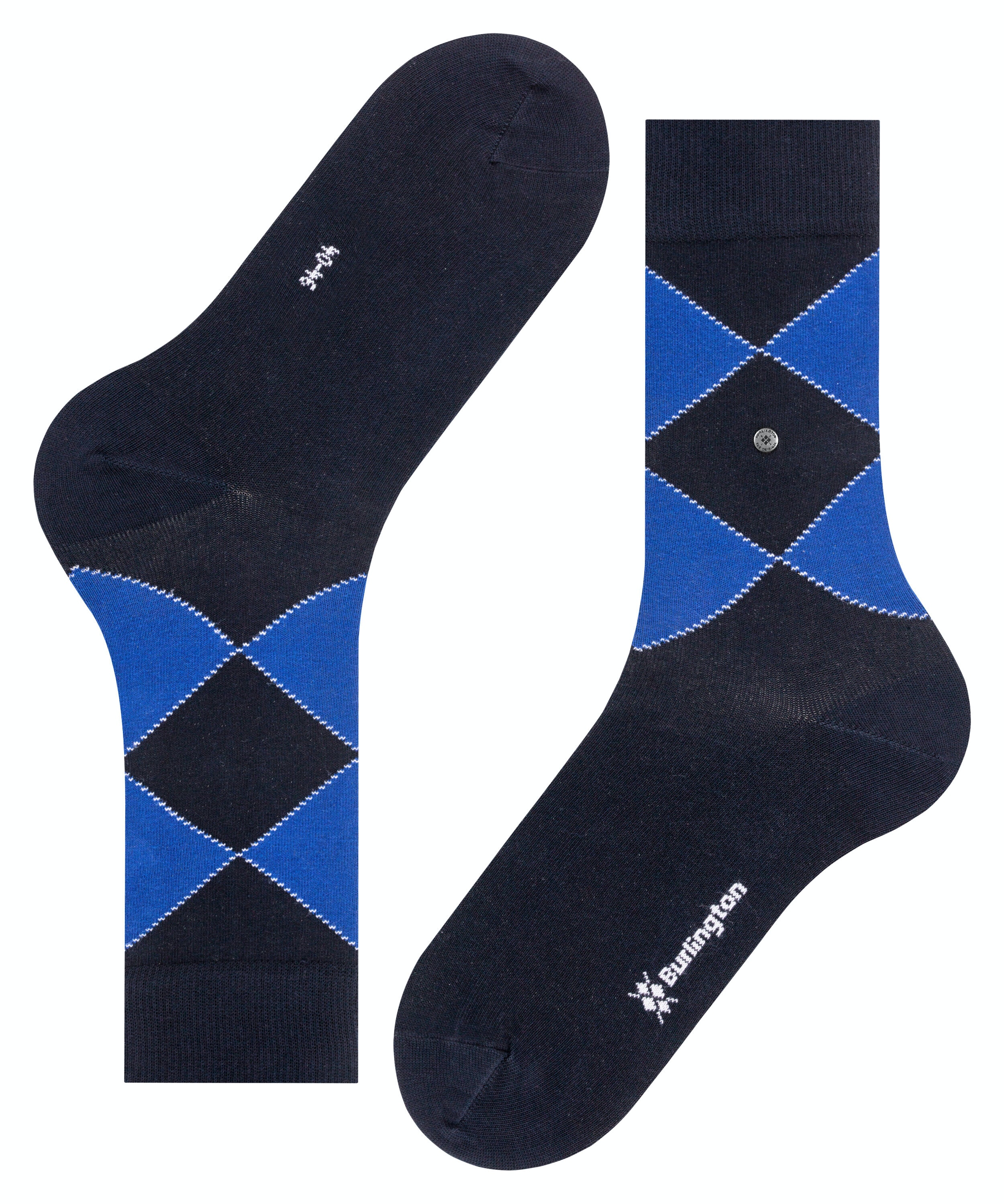 Burlington Kingston herensokken, blauw (marine)