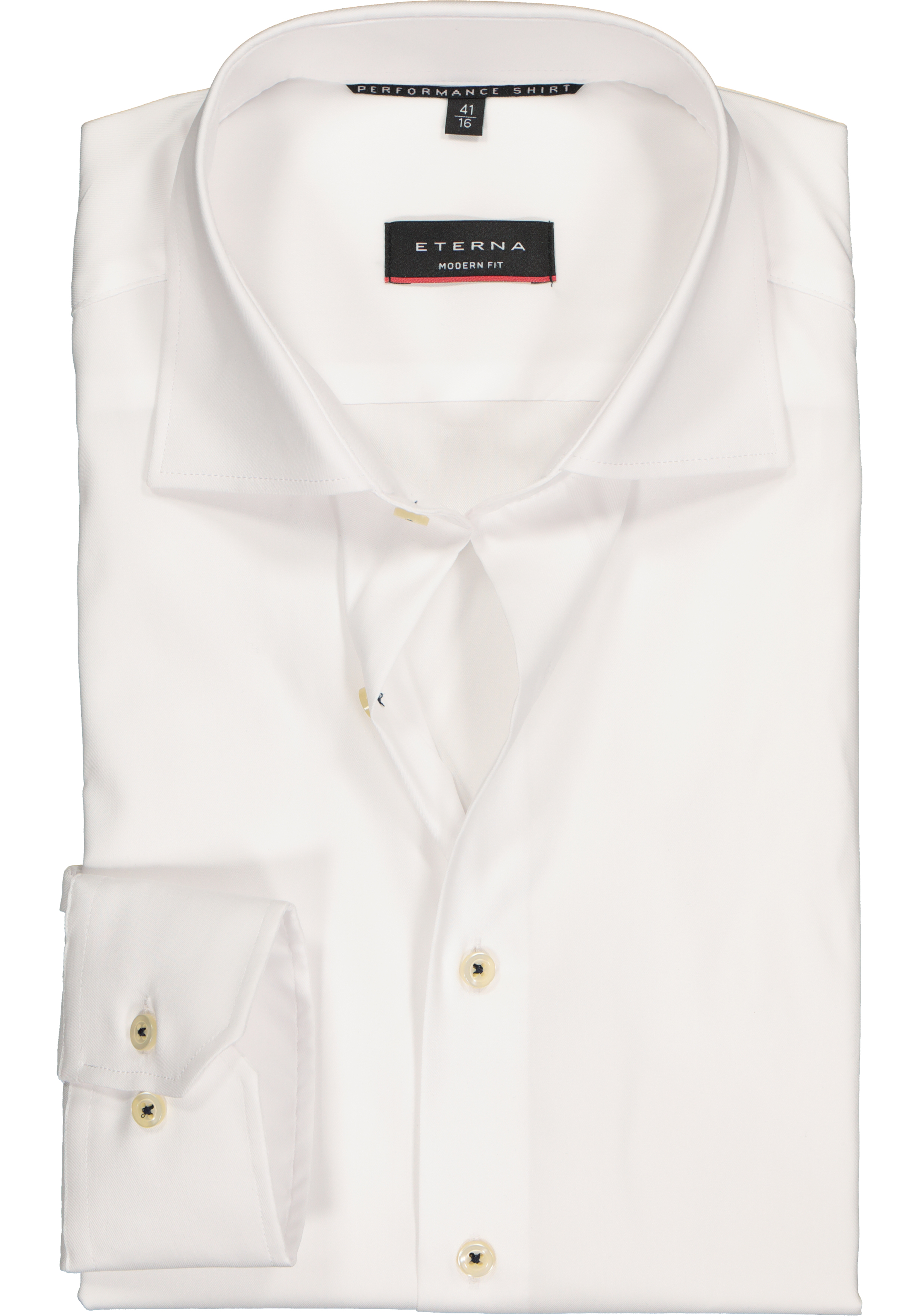 ETERNA modern fit overhemd, superstretch lyocell heren overhemd, wit