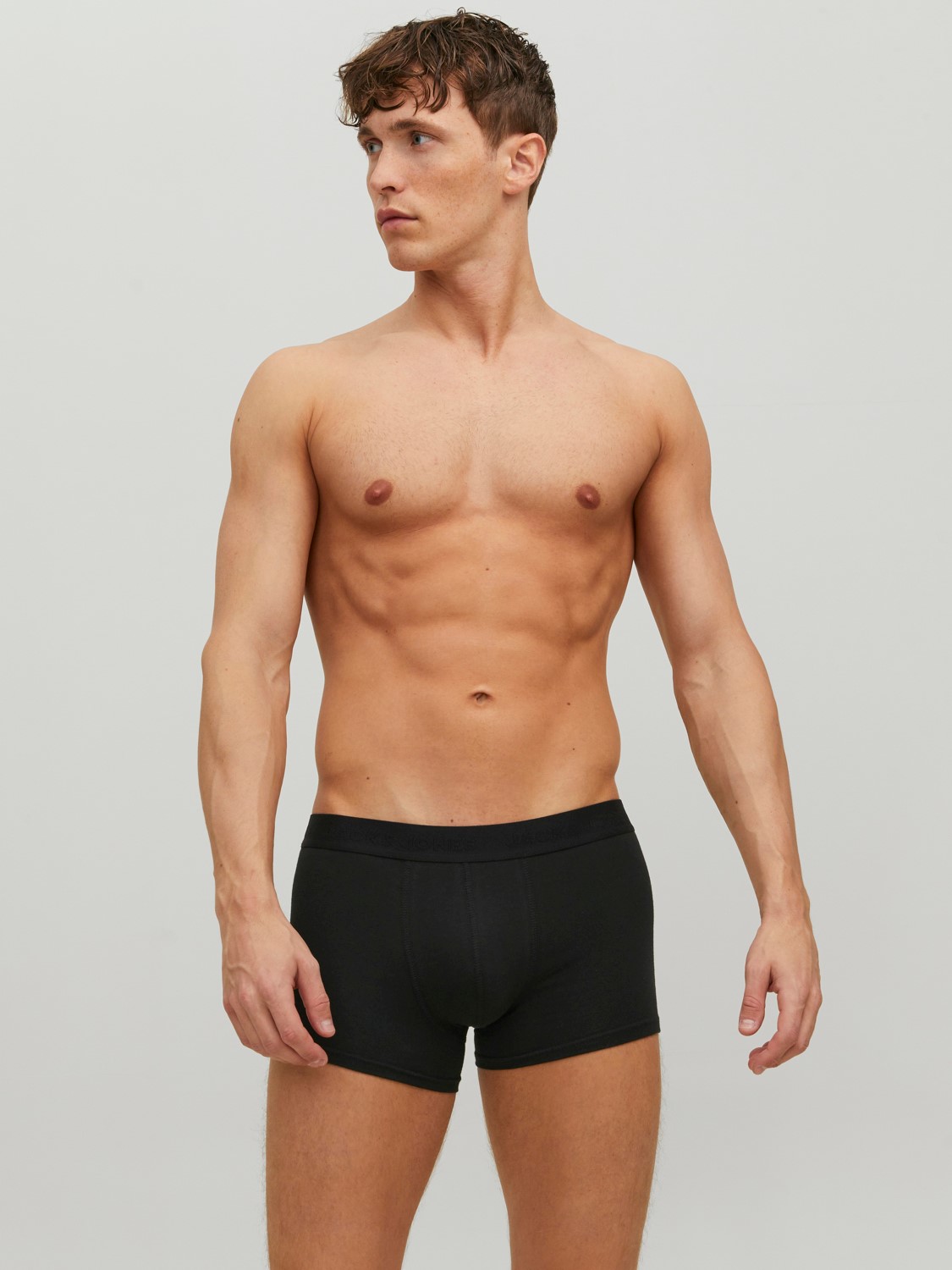 JACK & JONES Jacwaistband trunks (3-pack), heren boxers normale lengte, zwart