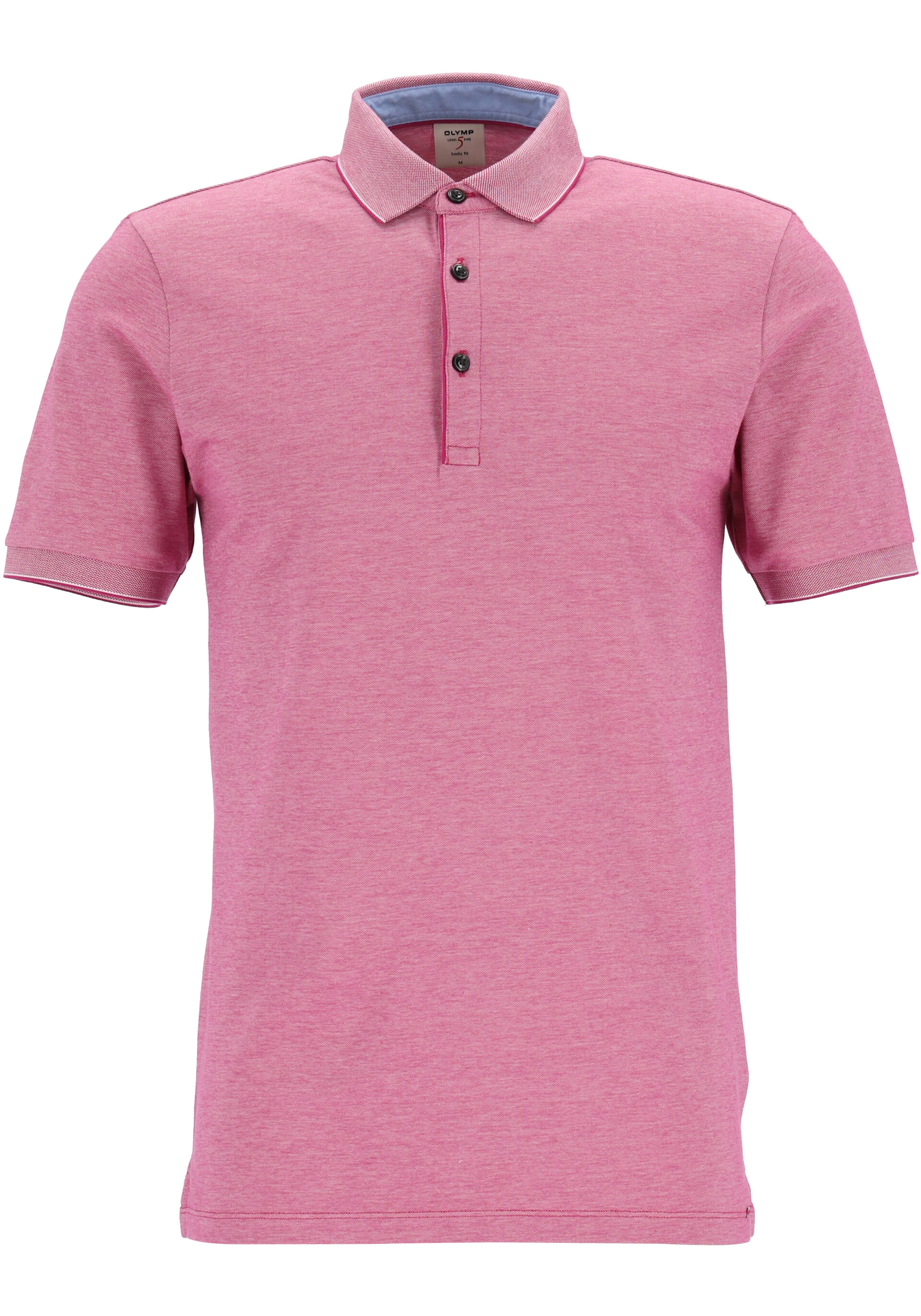OLYMP Level 5 body fit poloshirt, stretch, fuchsia roze