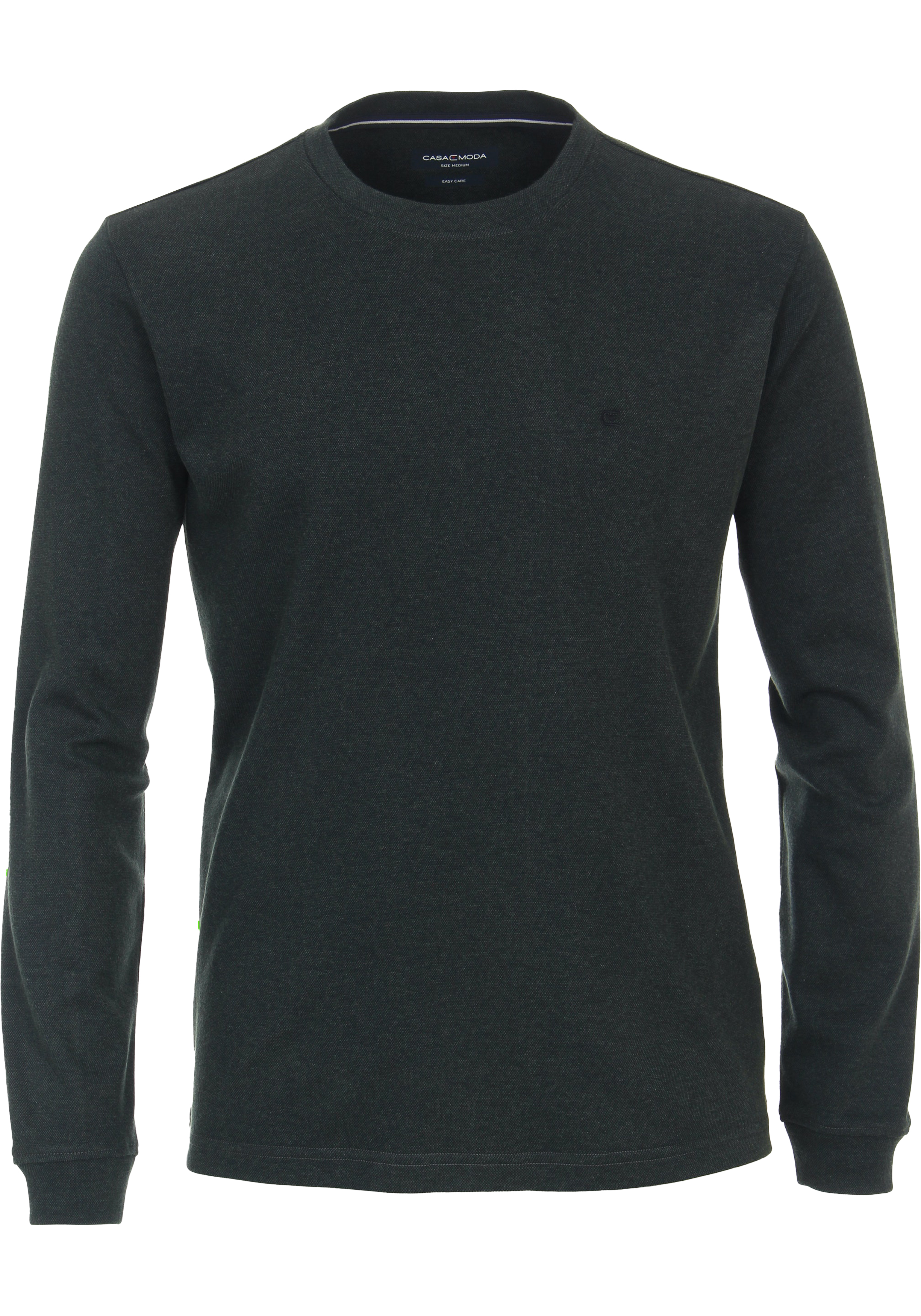 CASA MODA comfort fit T-shirt lange mouw, groen dessin