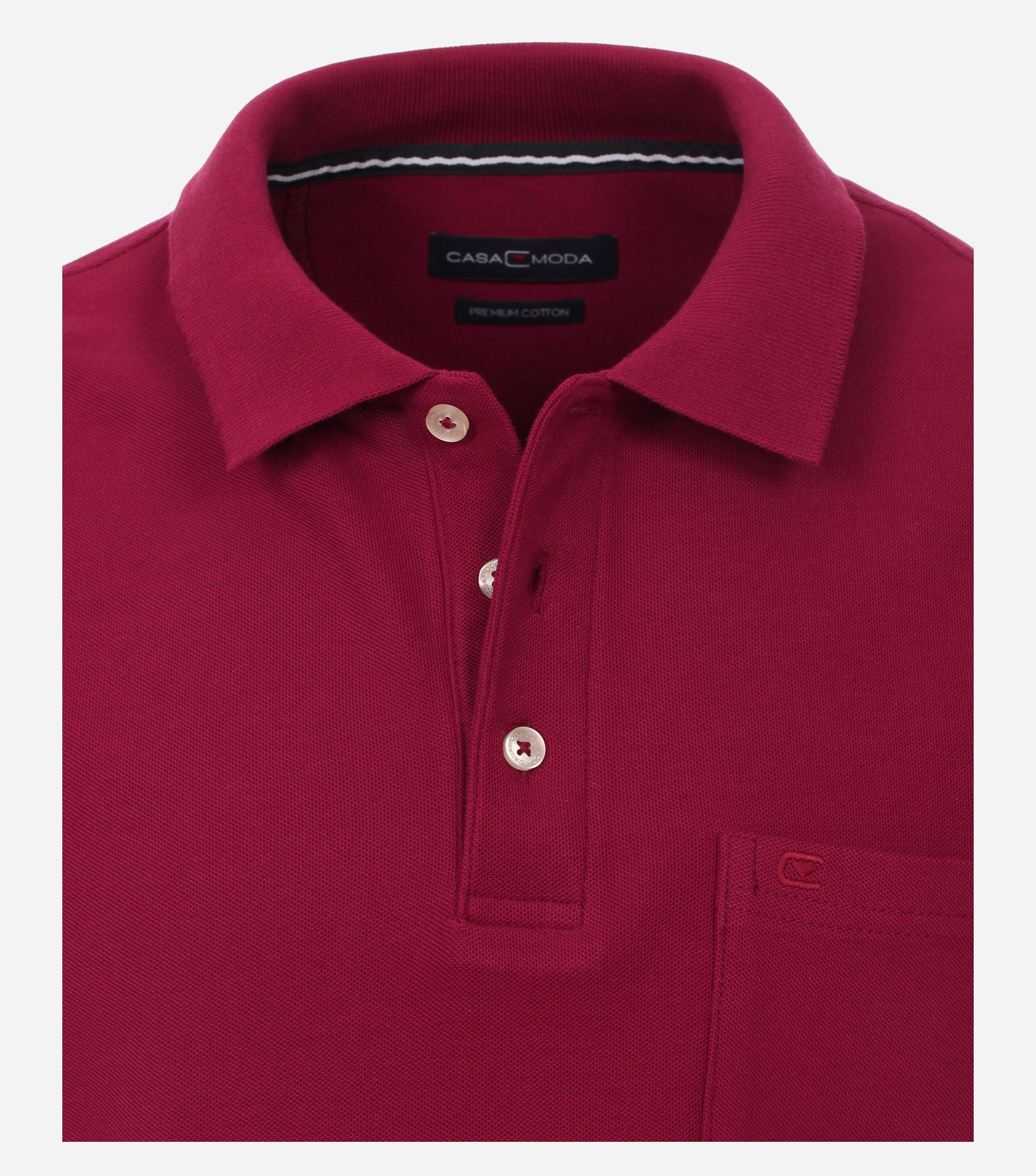 CASA MODA comfort fit heren polo, Paars
