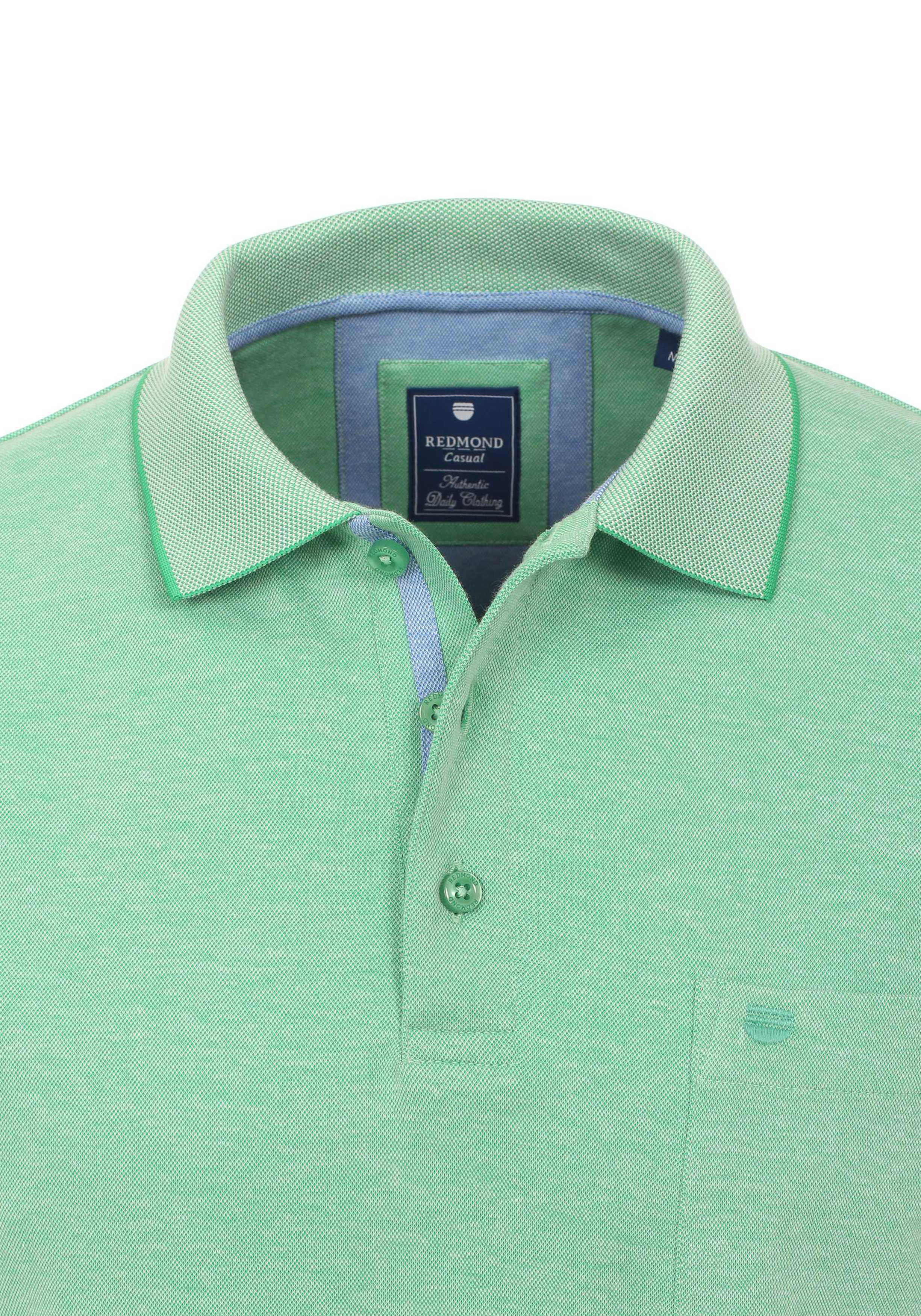 Redmond regular fit poloshirt, lichtgroen melange
