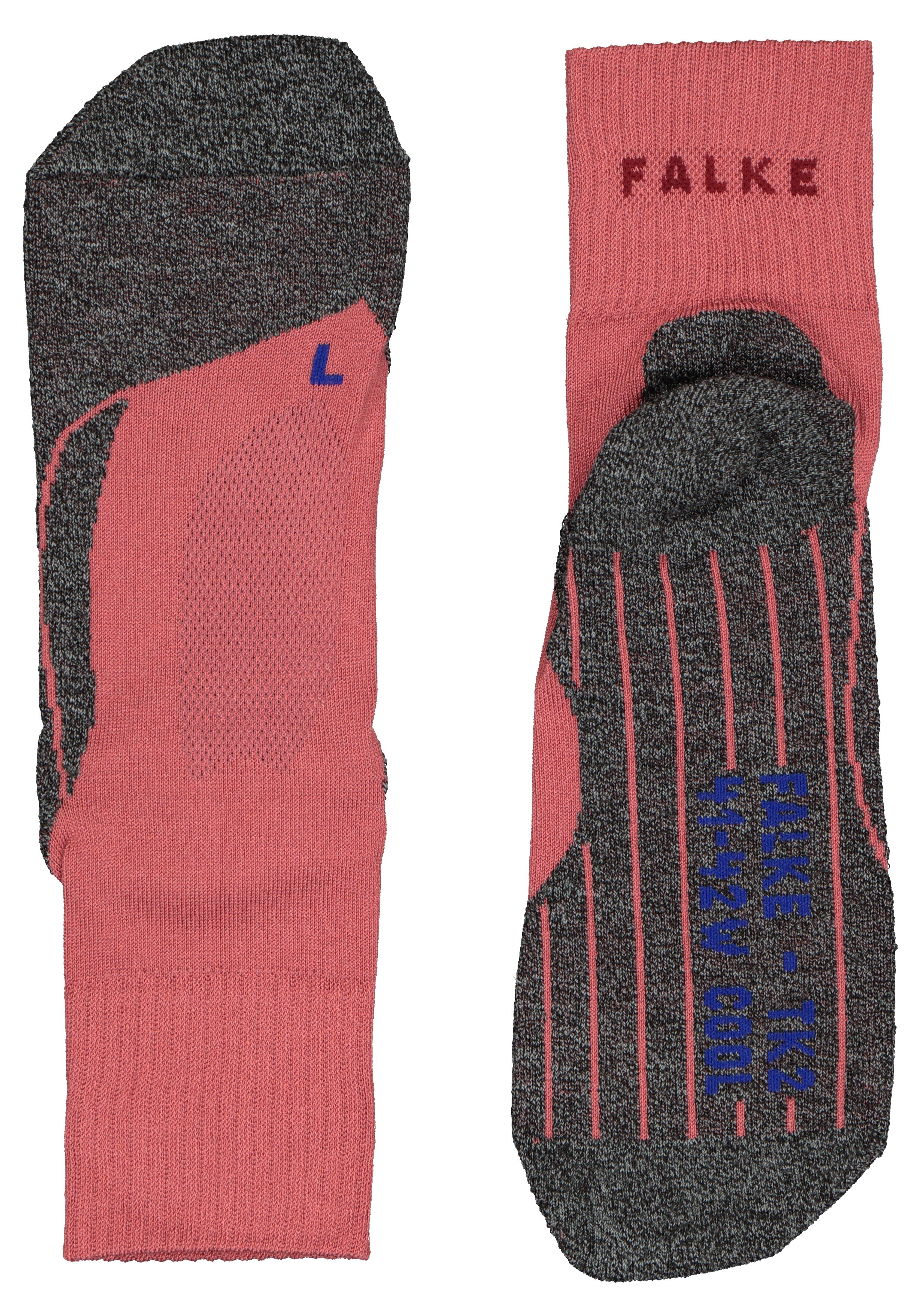 FALKE TK2 Cool Short dames wandelsokken, roze (mixed berry)