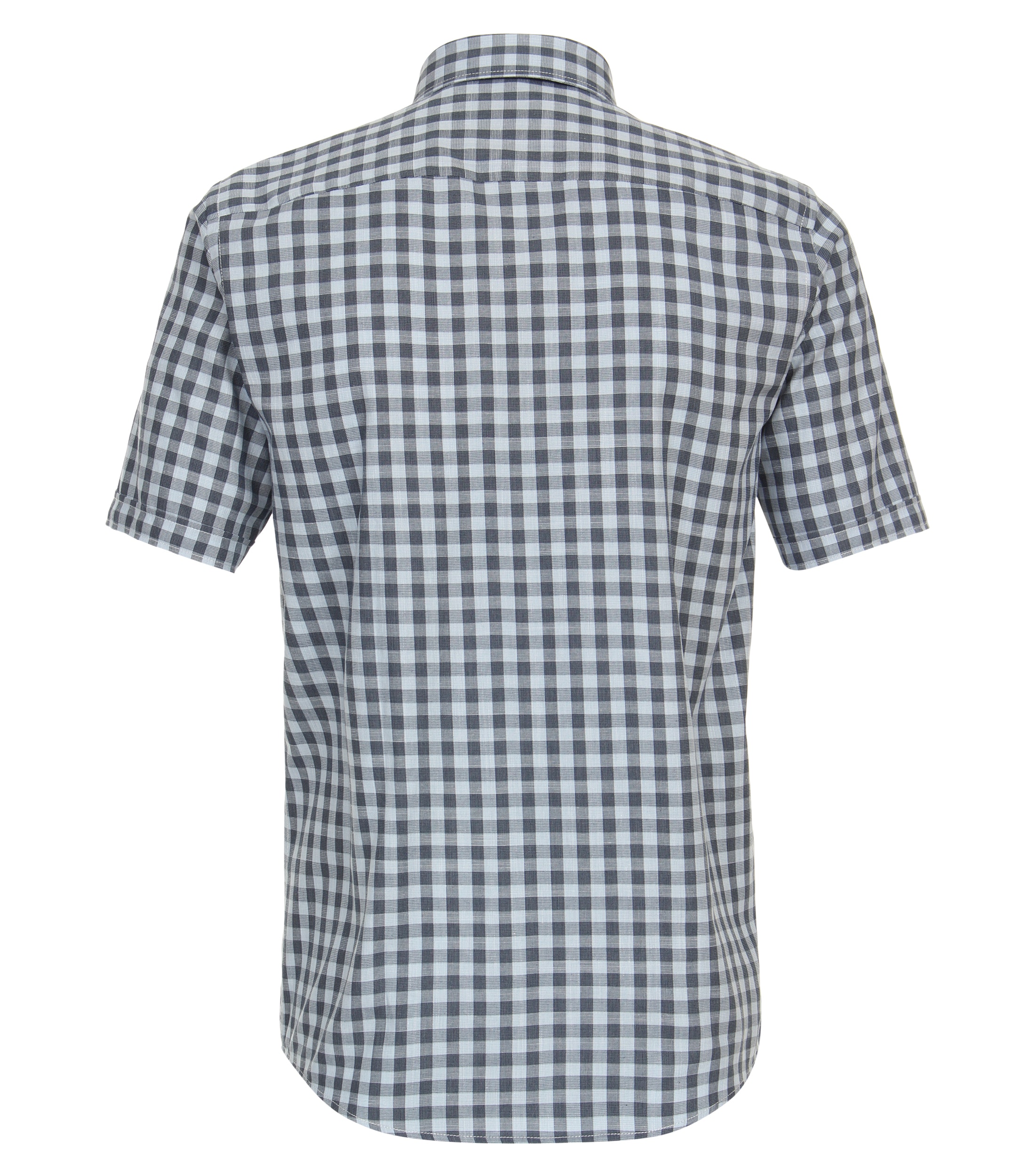 CASA MODA Sport casual fit overhemd, korte mouw, chambray, blauw geruit - 944269500-100