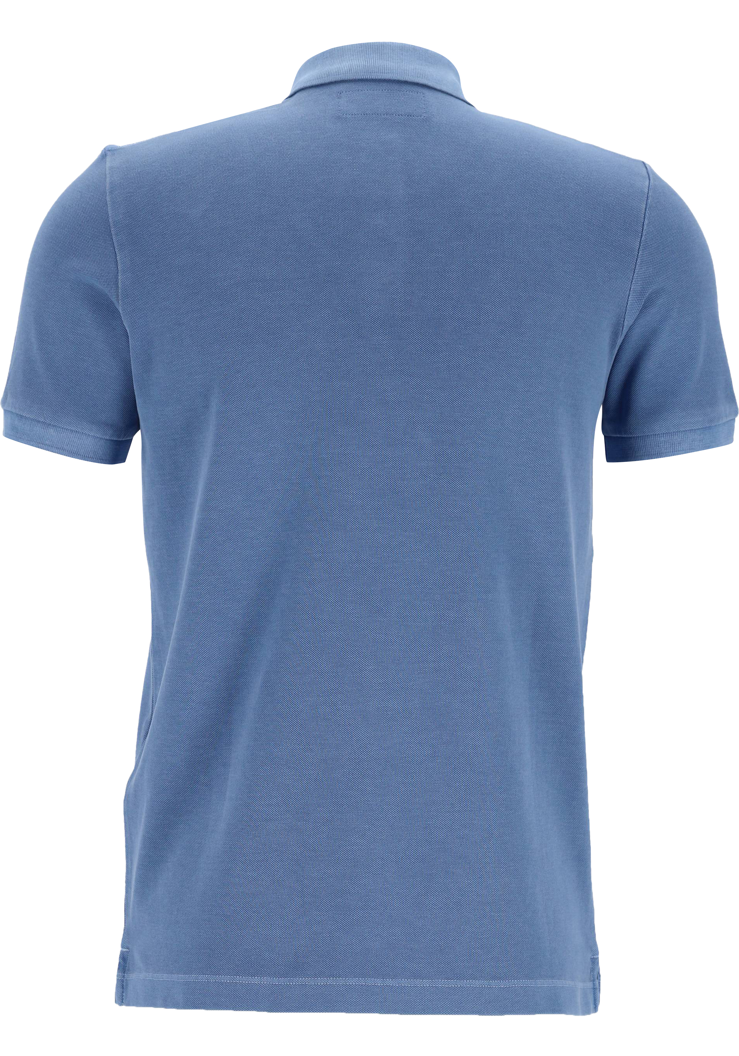 Marc O'Polo shaped fit polo, heren poloshirt korte mouw, middenblauw