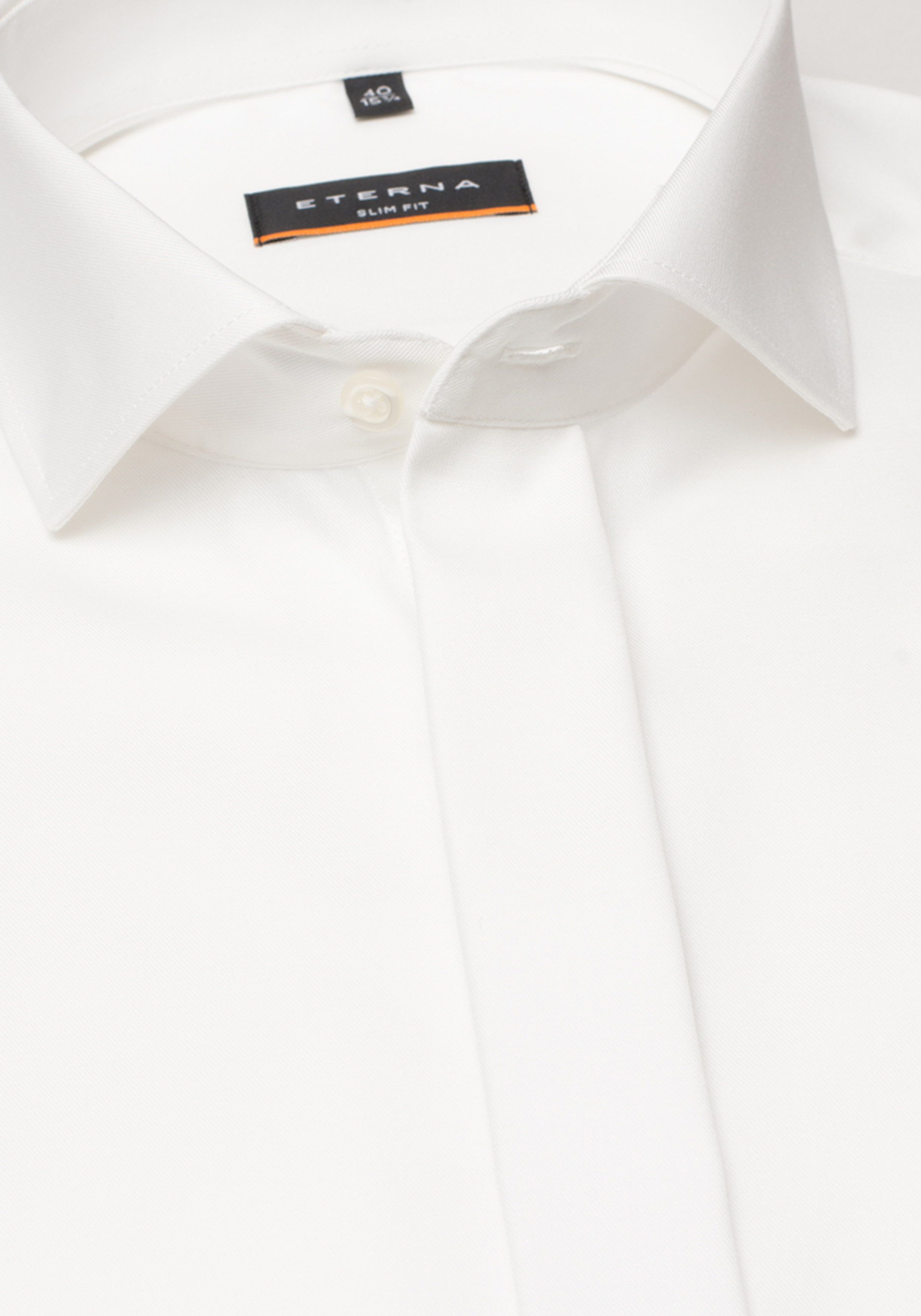 ETERNA slim fit smoking overhemd, mouwlengte 72 cm, twill, ecru