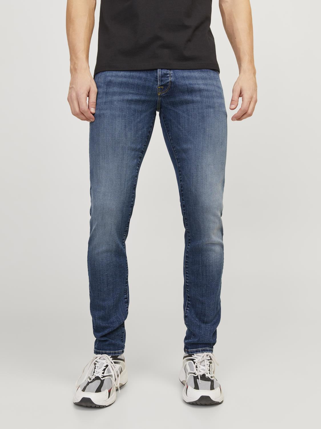 JACK & JONES Glenn Fox slim fit, heren jeans, denimblauw