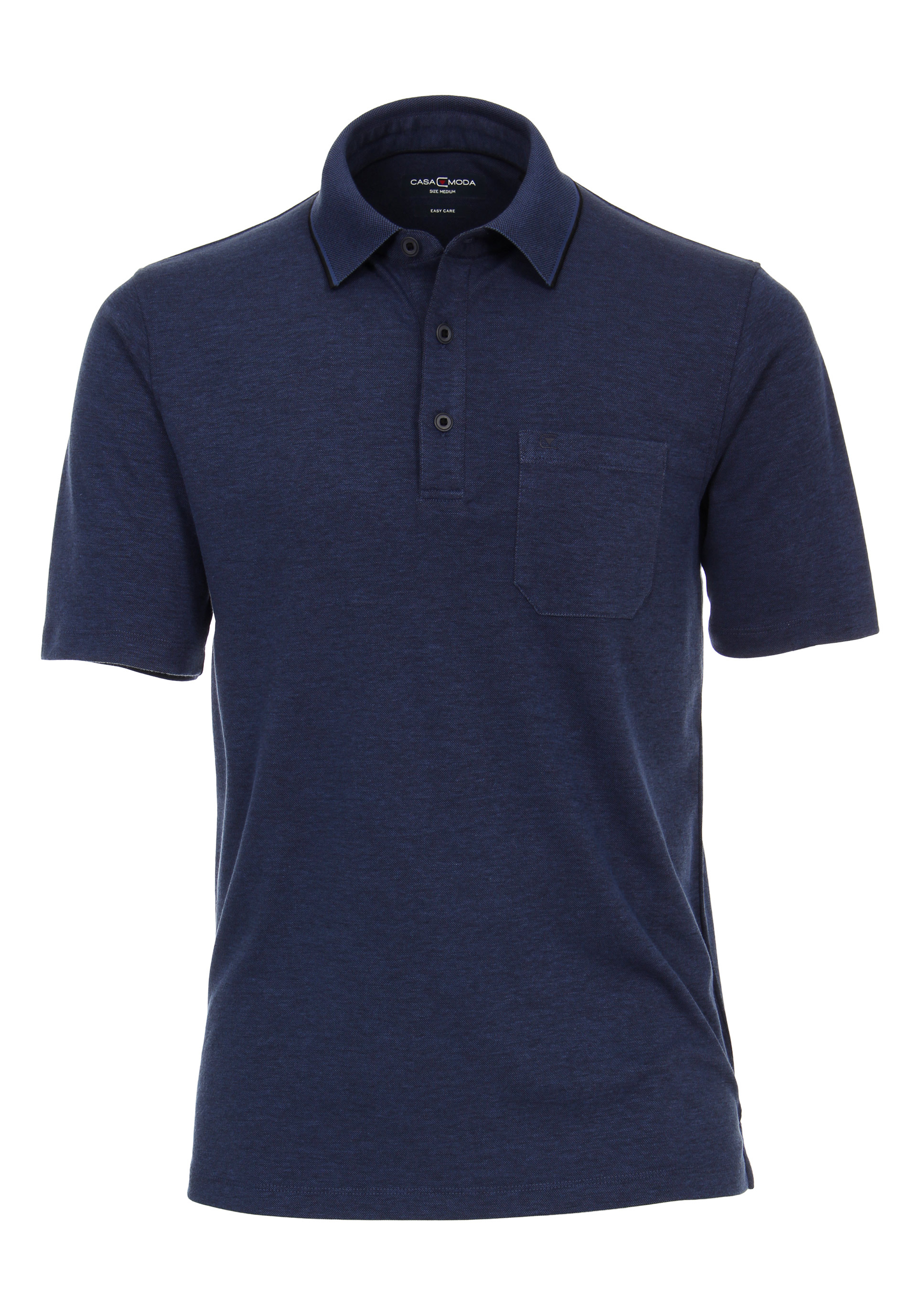 CASA MODA comfort fit poloshirt, marine blauw melange