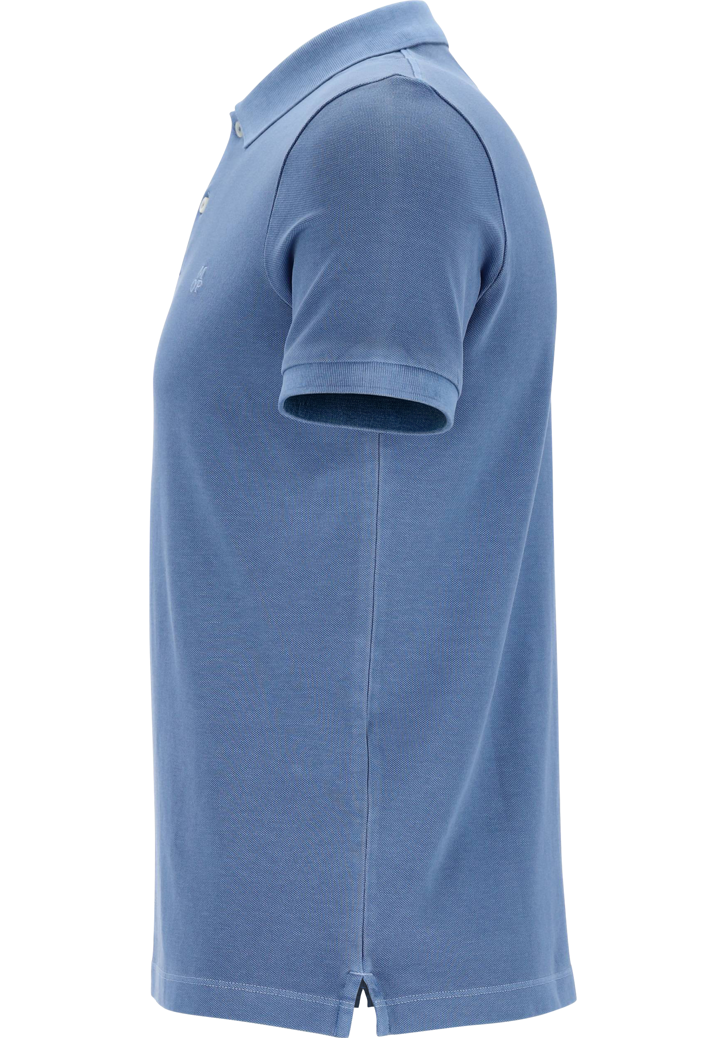 Marc O'Polo shaped fit polo, heren poloshirt korte mouw, middenblauw