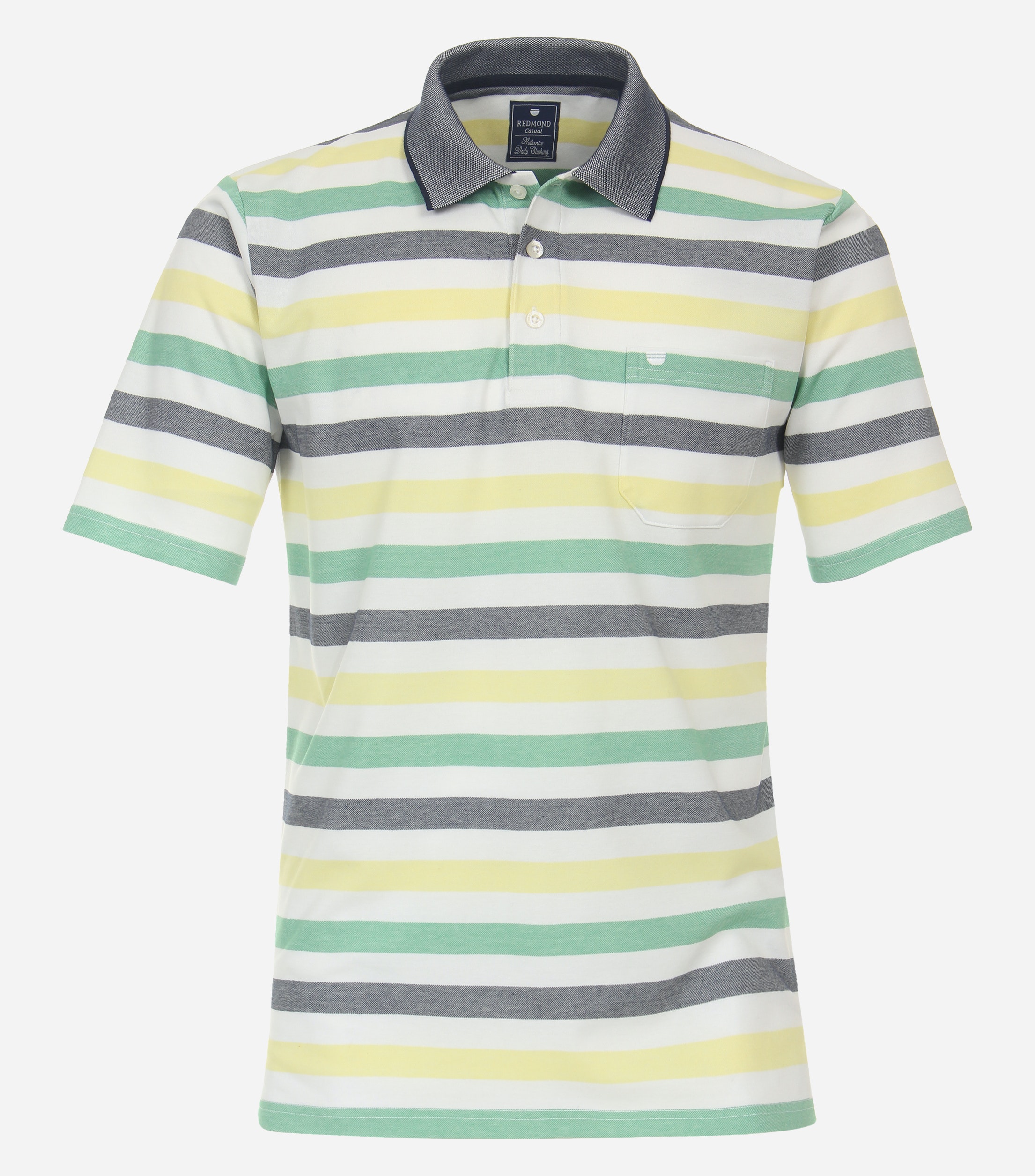 Redmond regular fit heren polo, pique, groen