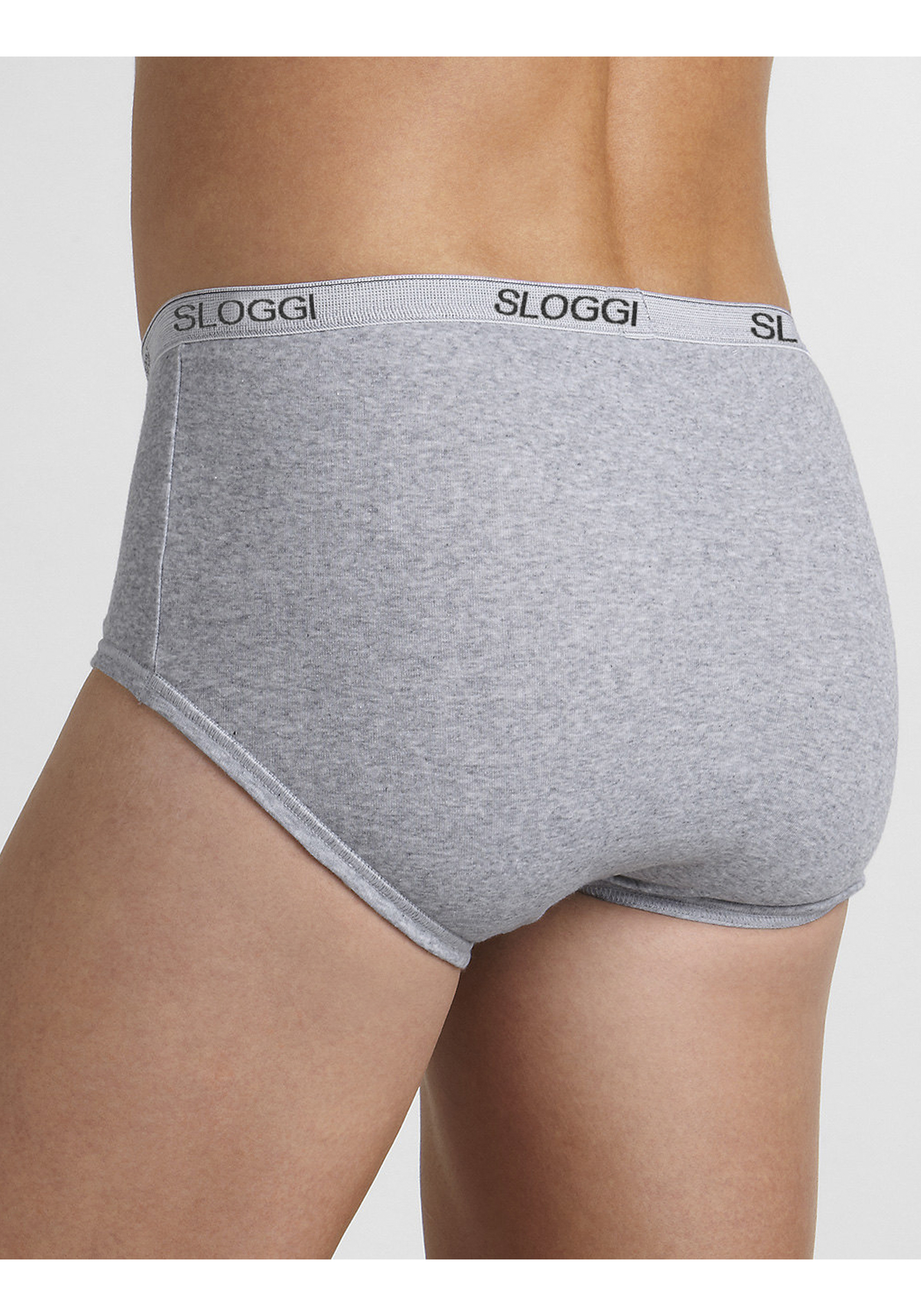 Sloggi Men Basic Maxi, heren slips met gulp (2-pack), grijs