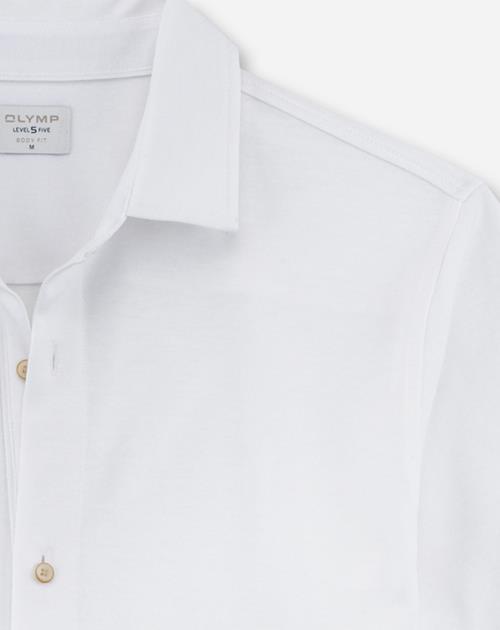 OLYMP Level Five Casual body fit polo, wit