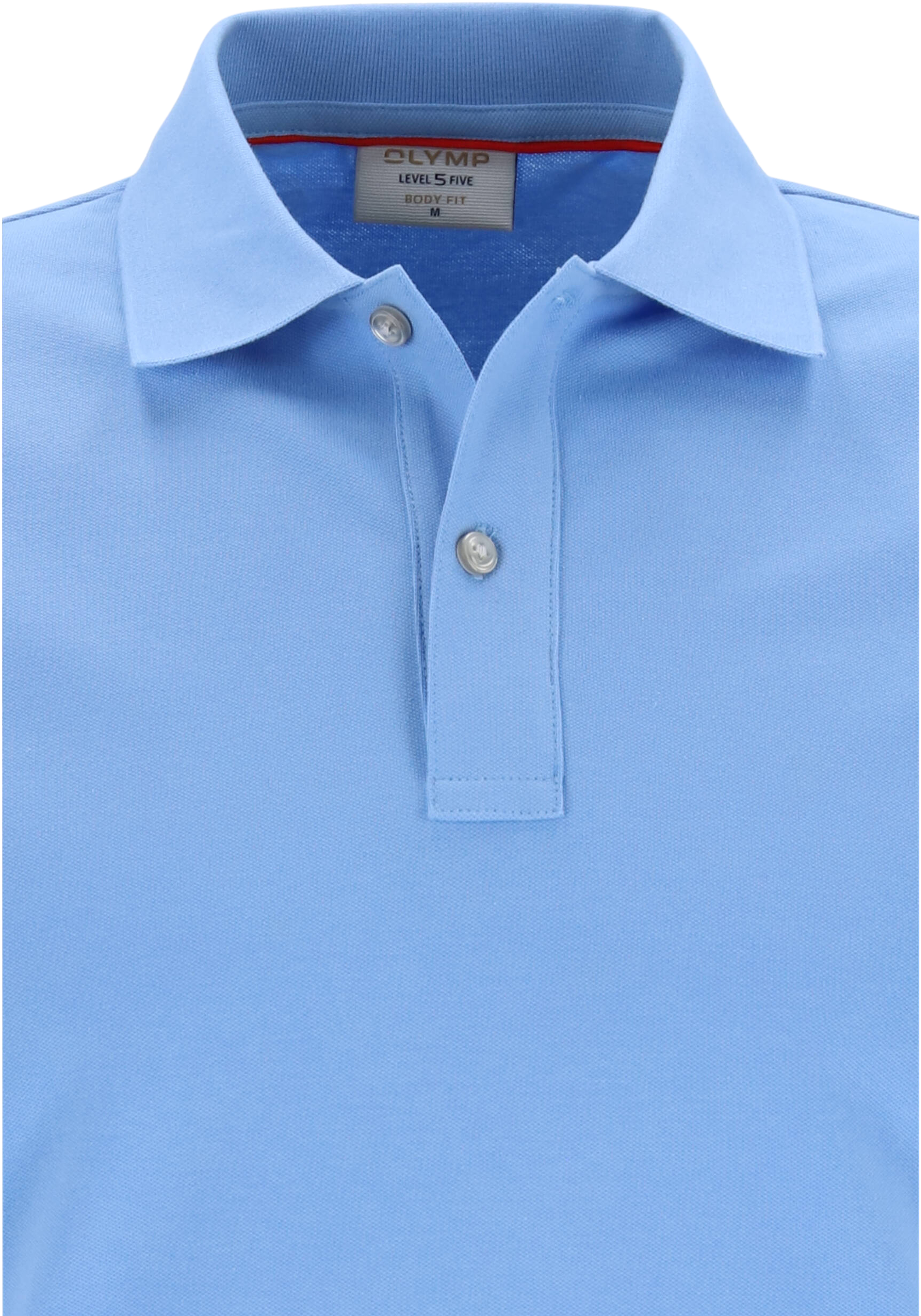 OLYMP Polo Level 5 Classic, slim fit polo, lichtblauw