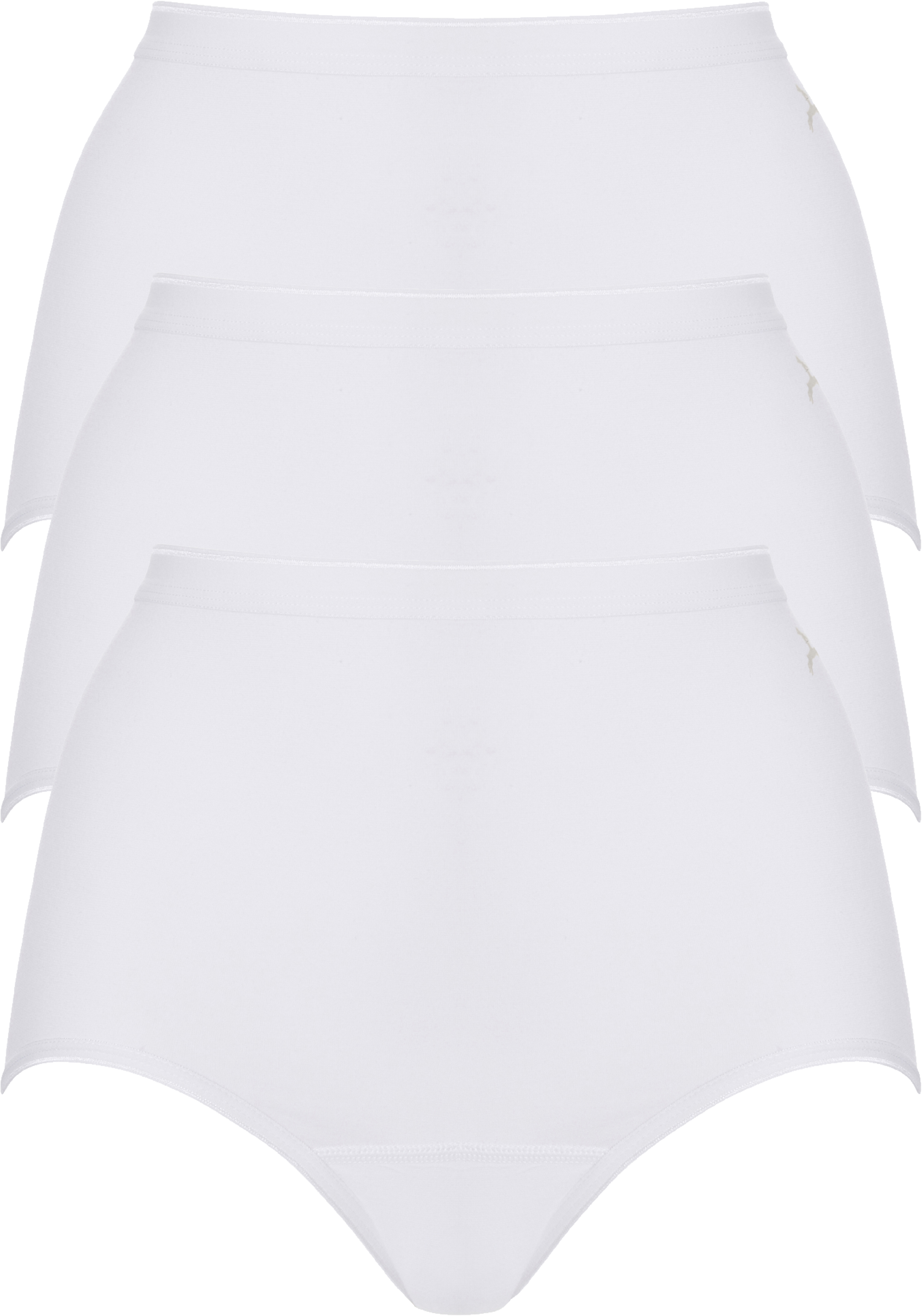 TEN CATE Basic women maxi (3-pack), dames slips hoge taille, wit