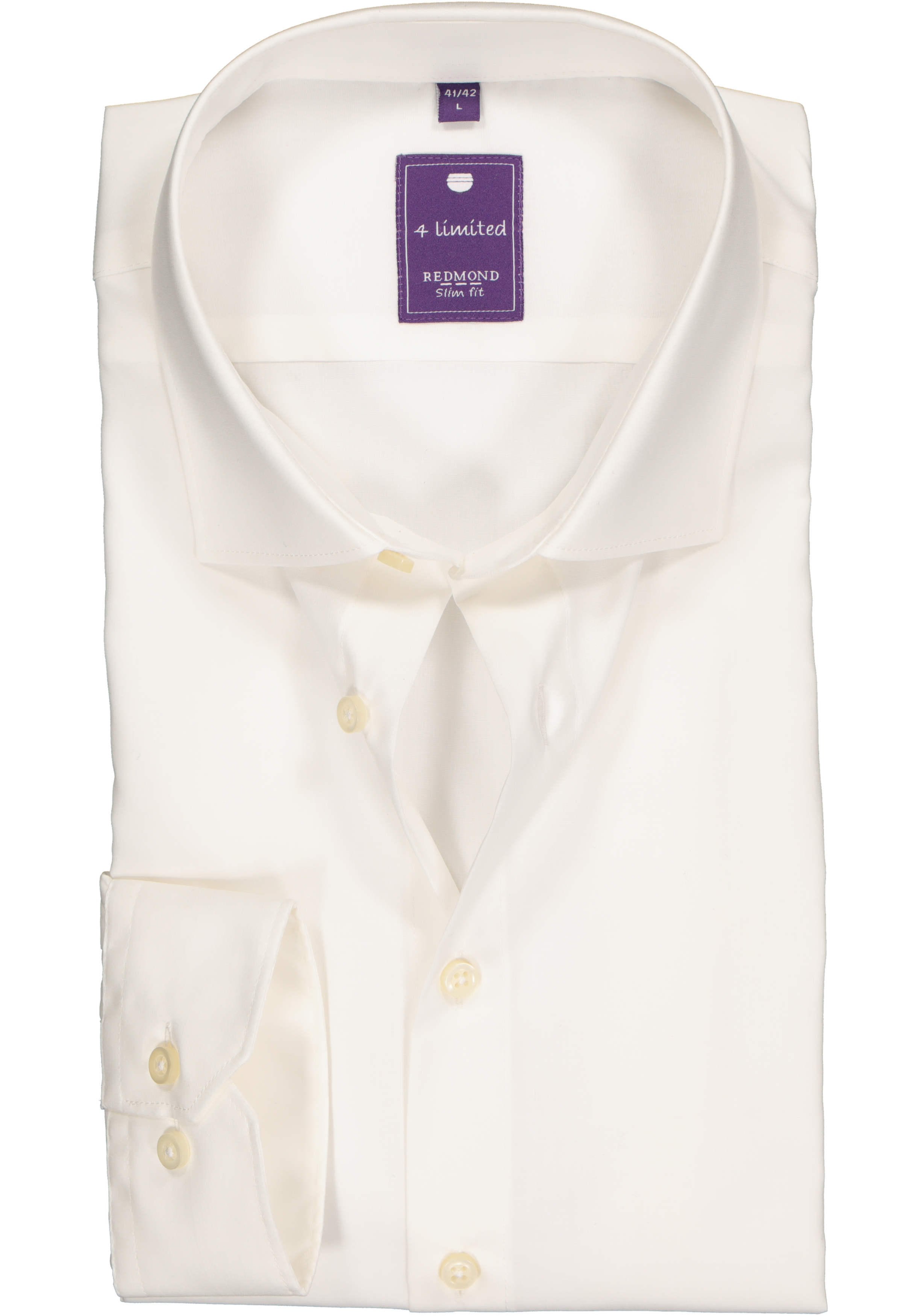 Redmond slim fit overhemd, beige