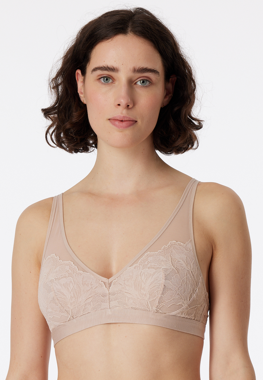 SCHIESSER Modal & Lace bh (1-pack), dames zachte beugelbeha racerback beige
