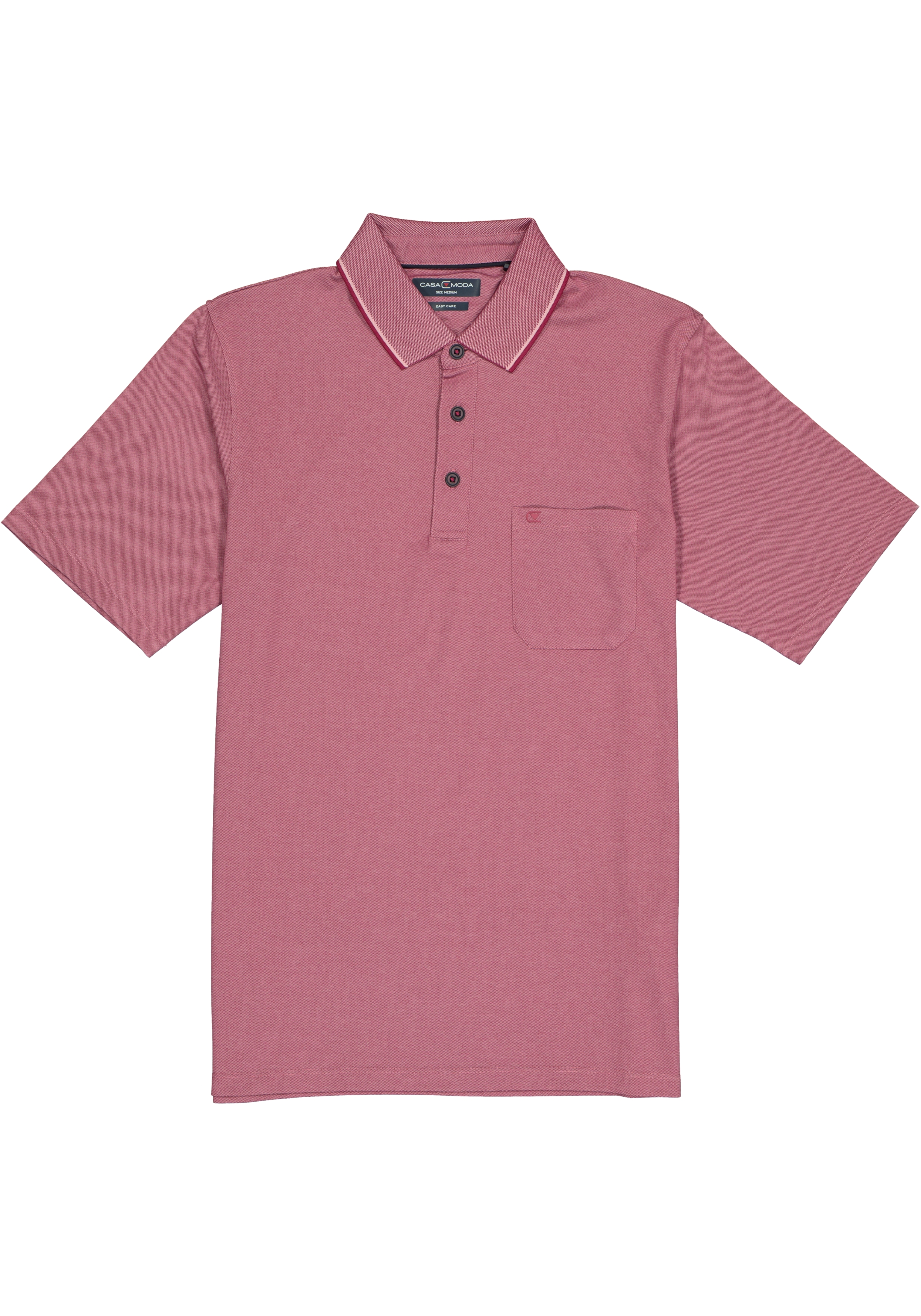 CASA MODA comfort fit poloshirt, donker roze melange