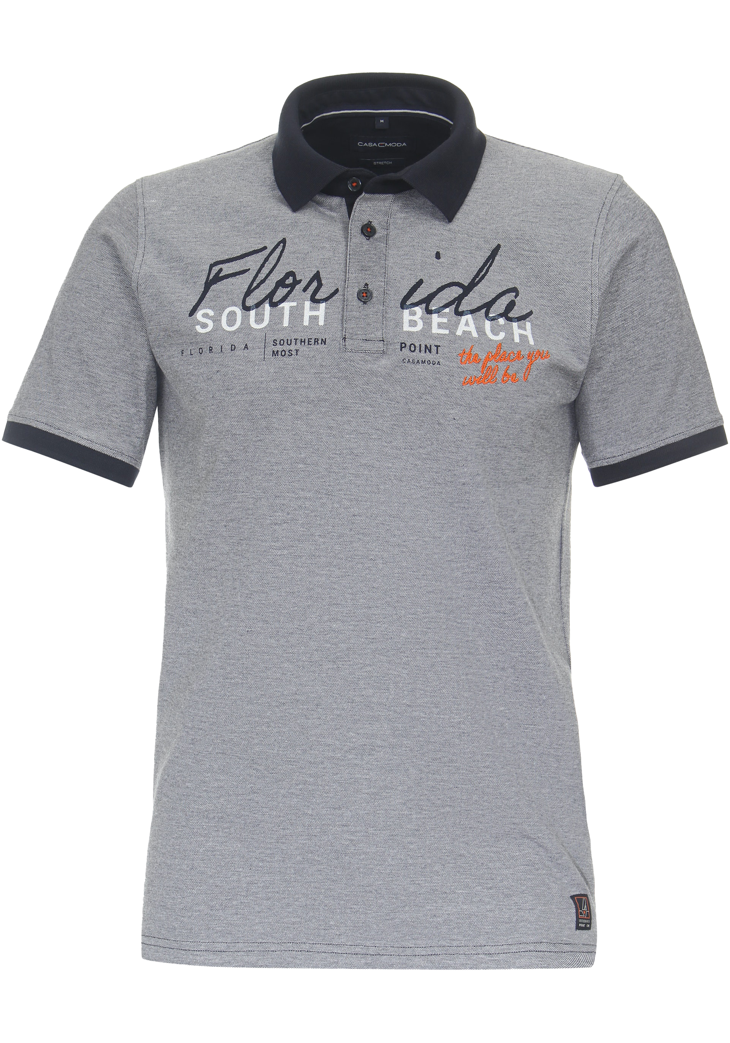 CASA MODA comfort fit heren polo, blauw