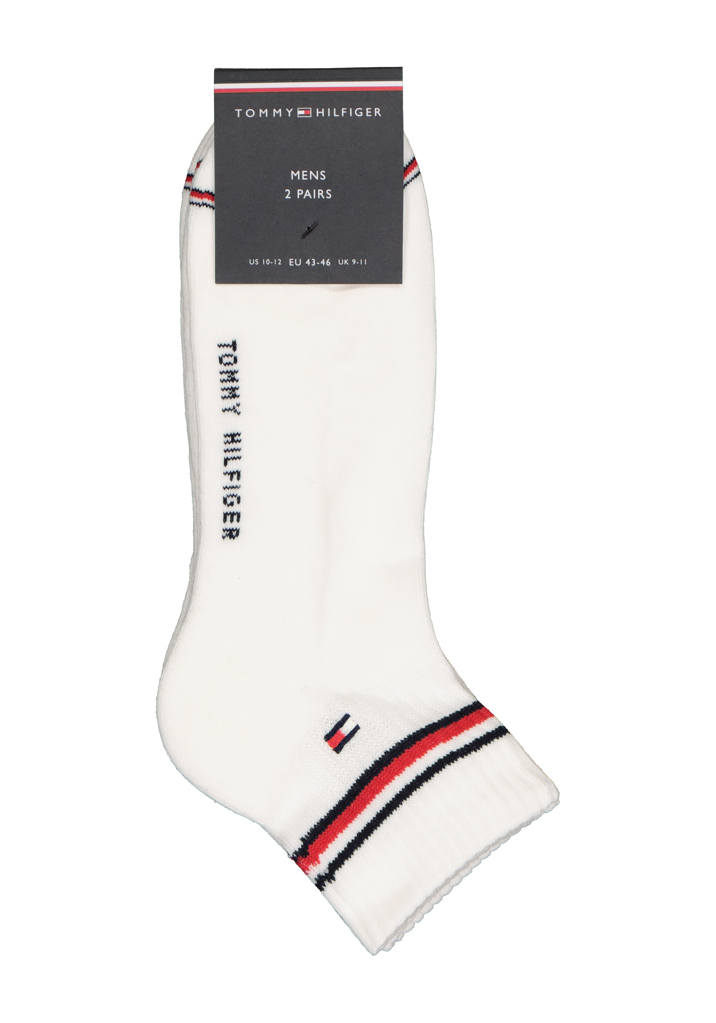 Tommy Hilfiger Iconic Quarter Socks (2-pack), heren sneaker sportsokken katoen, wit