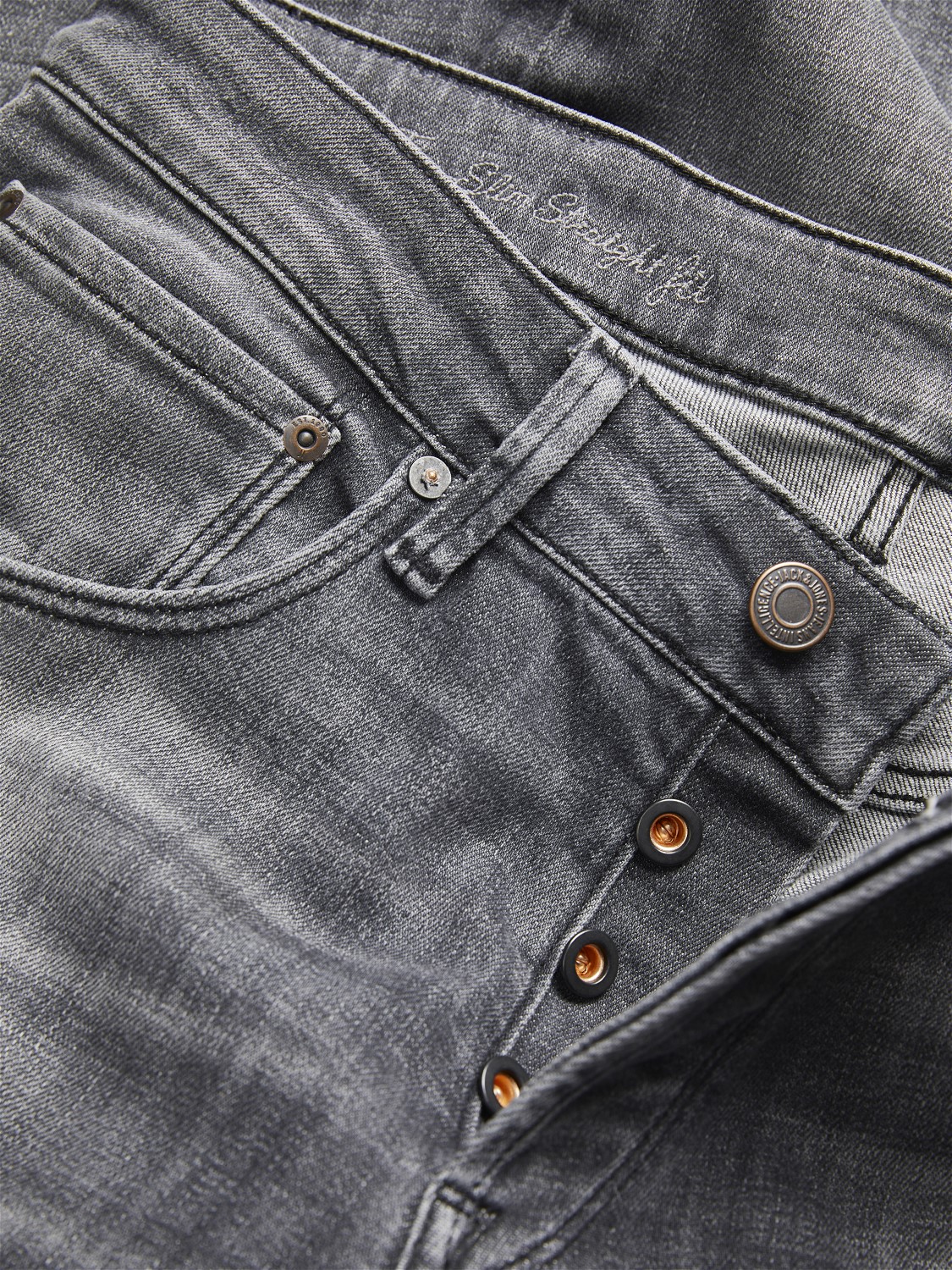JACK & JONES Tim Davis regular fit, heren jeans, grijs denim