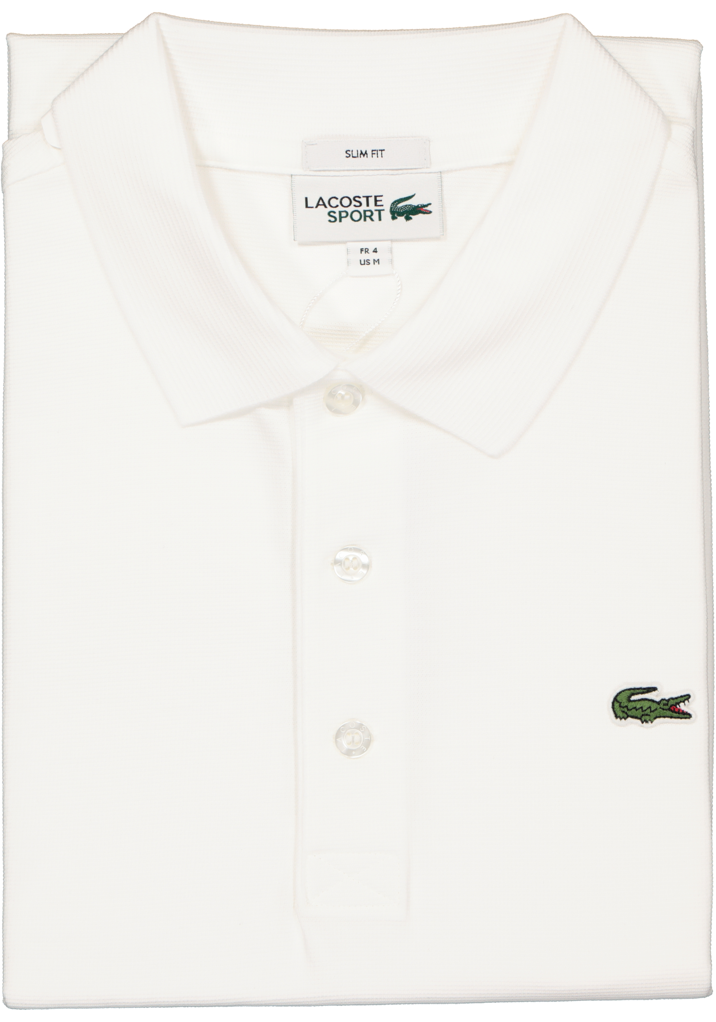 Lacoste Sport polo slim fit, ultra lightweight knit, wit