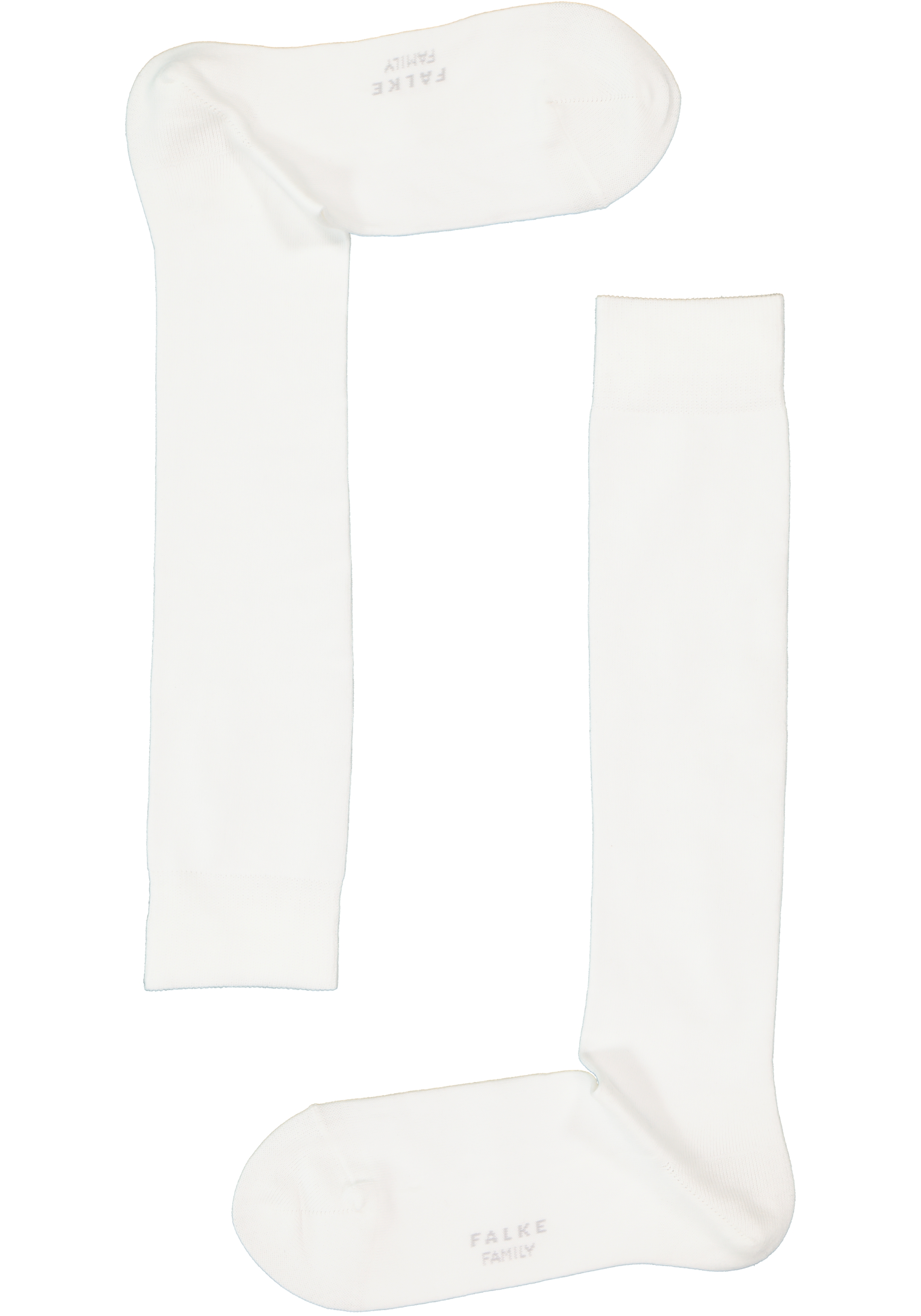 FALKE Family dames kniekousen, katoen, wit (white)