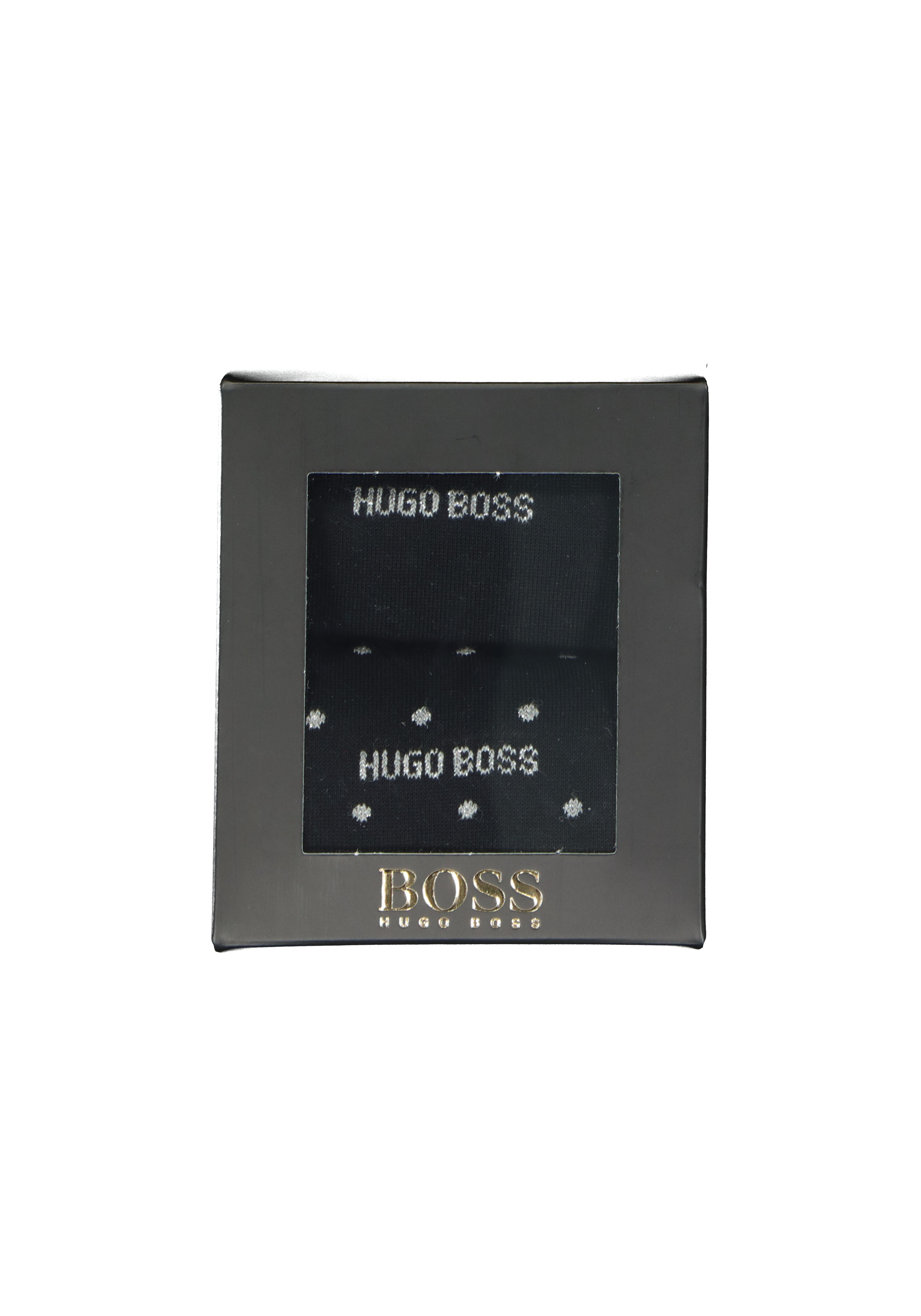 HUGO BOSS cadeauset sokken (2-pack), zwart en zwart met wit gestipt