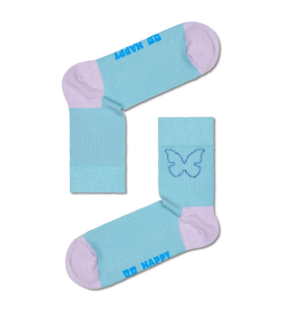 Happy Socks Butterfly And Blue Socks Gift Set (2-pack), unisex sokken in cadeauverpakking