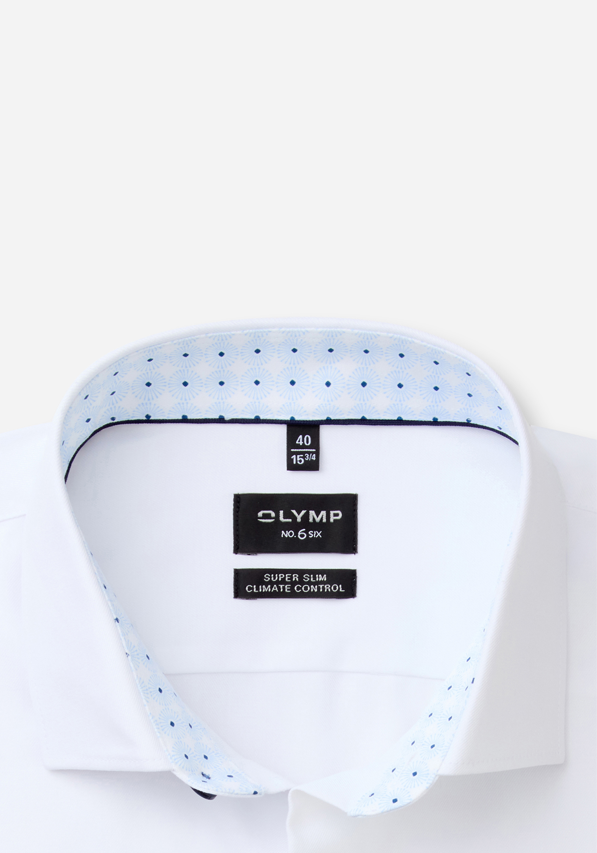 OLYMP 24/7 No. 6 Six super slim fit overhemd, twill, wit