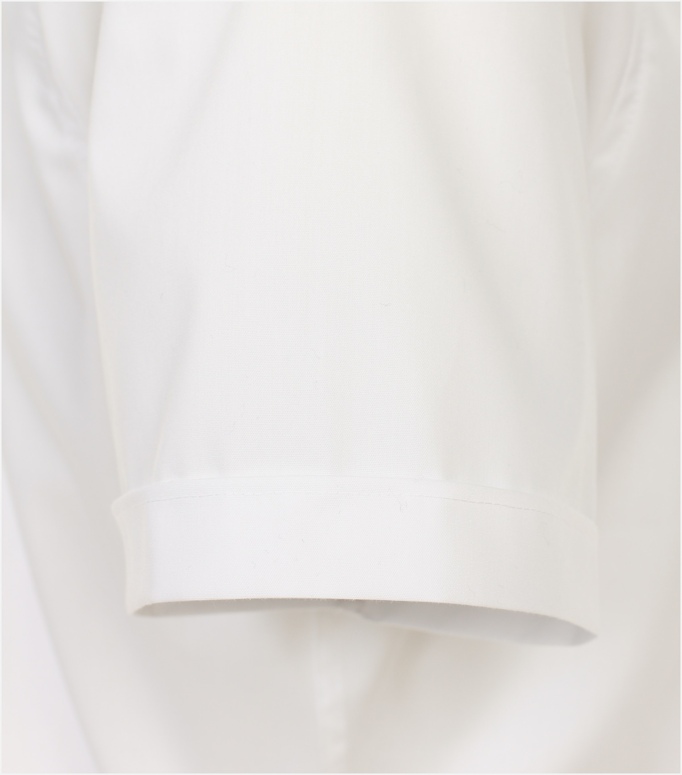 Redmond slim fit overhemd, korte mouw, popeline, wit