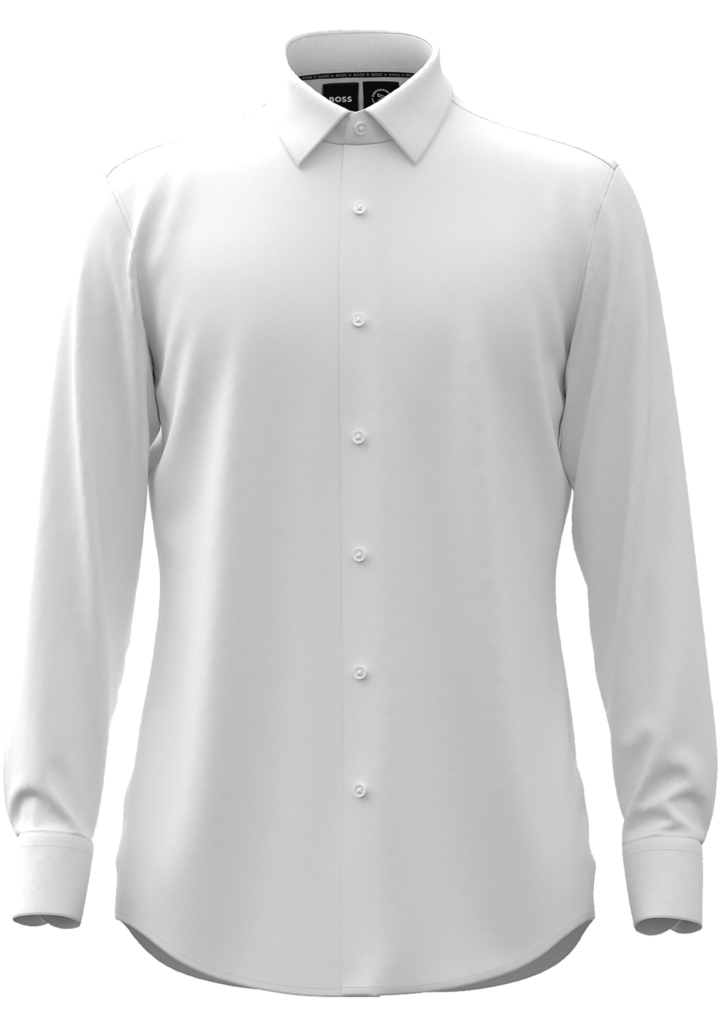 HUGO BOSS Hank slim fit overhemd, tricot, wit