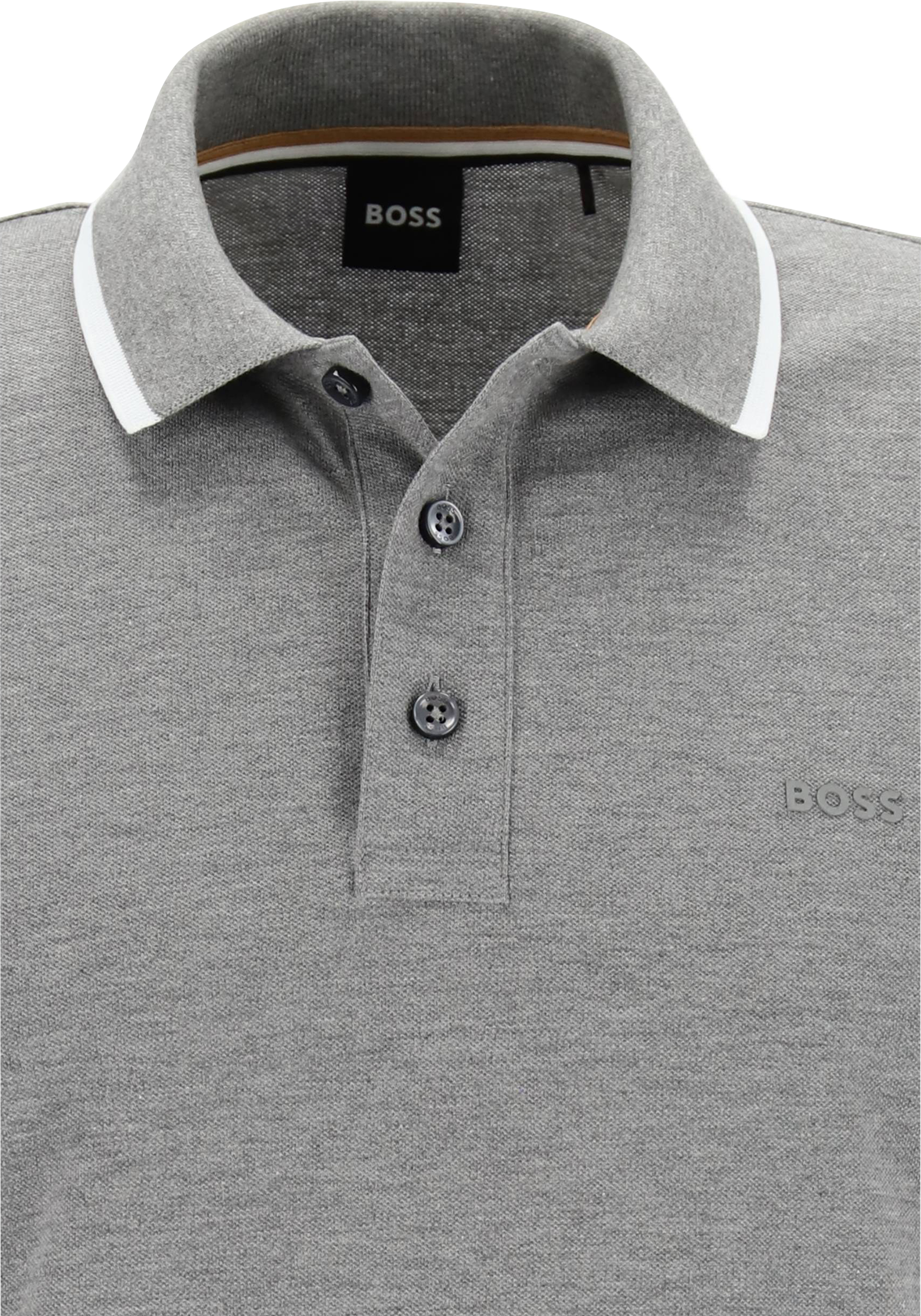 BOSS Parlay regular fit polo, pique, zilver