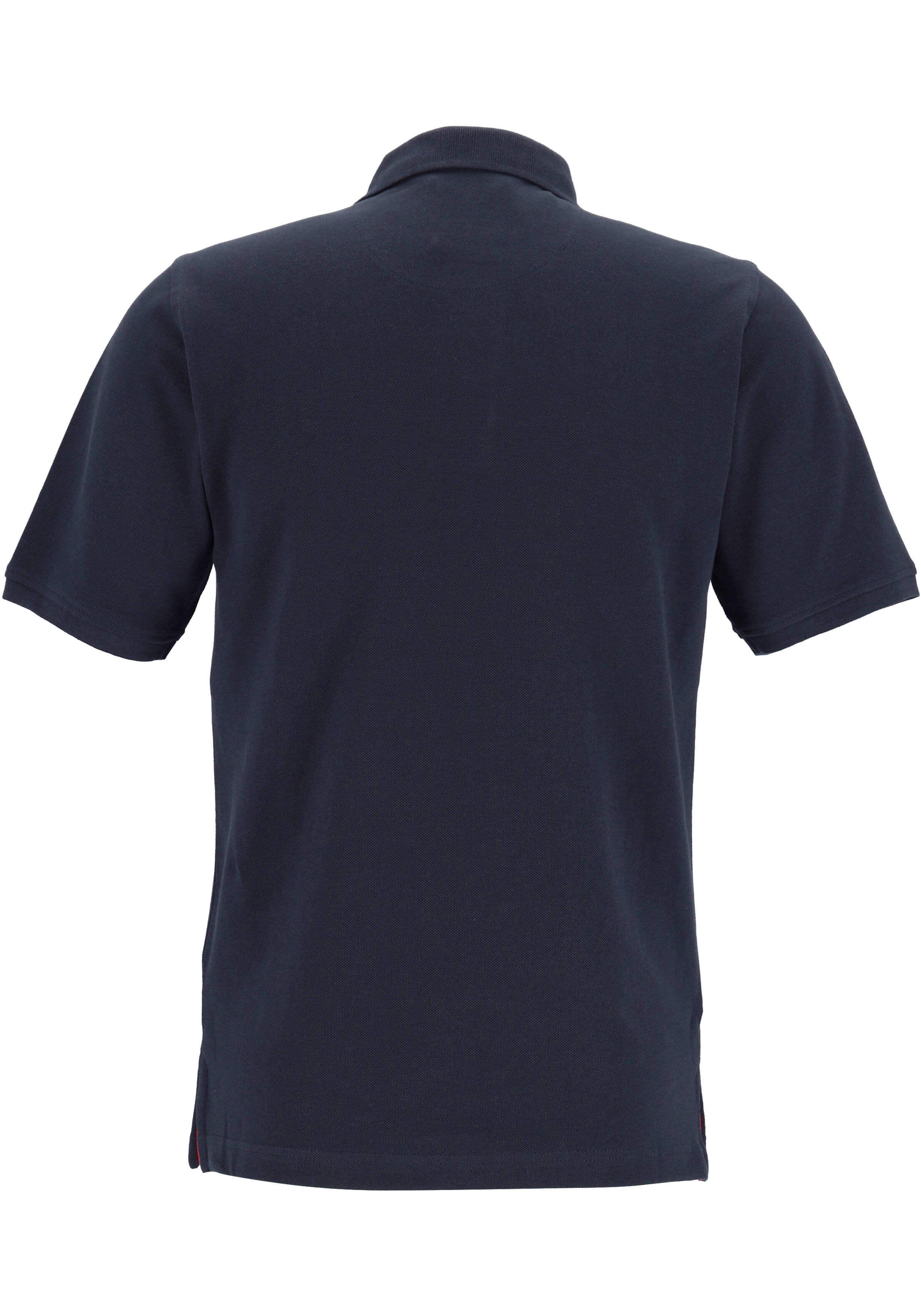 Redmond modern fit poloshirt, donkerblauw (rood contrast)